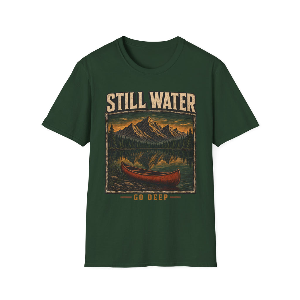 Still Water / Go Deep - Camping Graphic T-Shirt