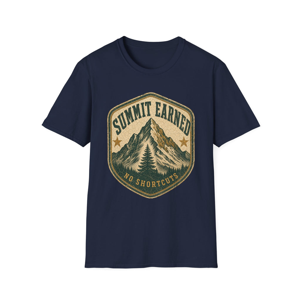 Summit Earned / No Shortcuts - Camping Graphic T-Shirt