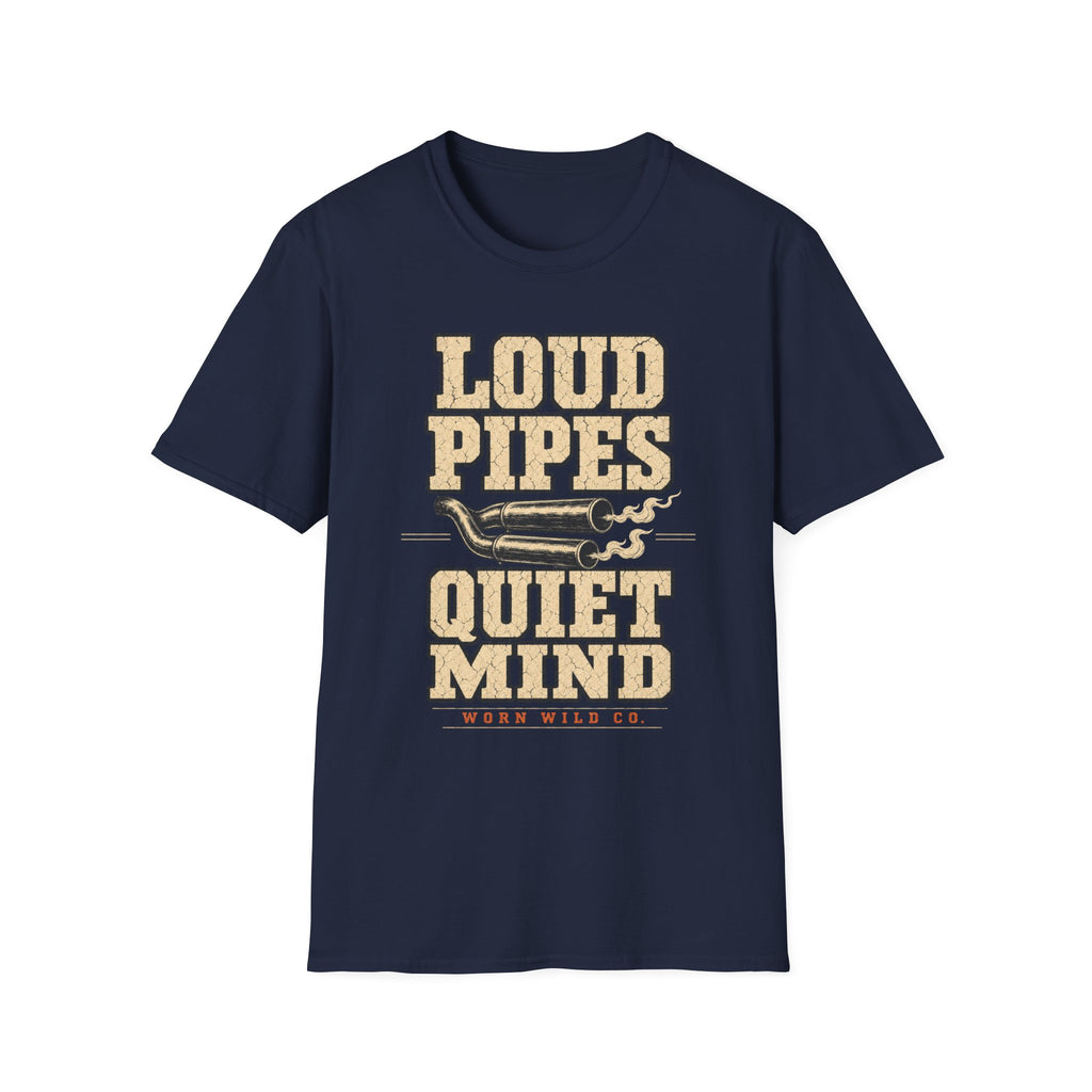 Loud Pipes Quiet Mind - Motorcycles Graphic T-Shirt