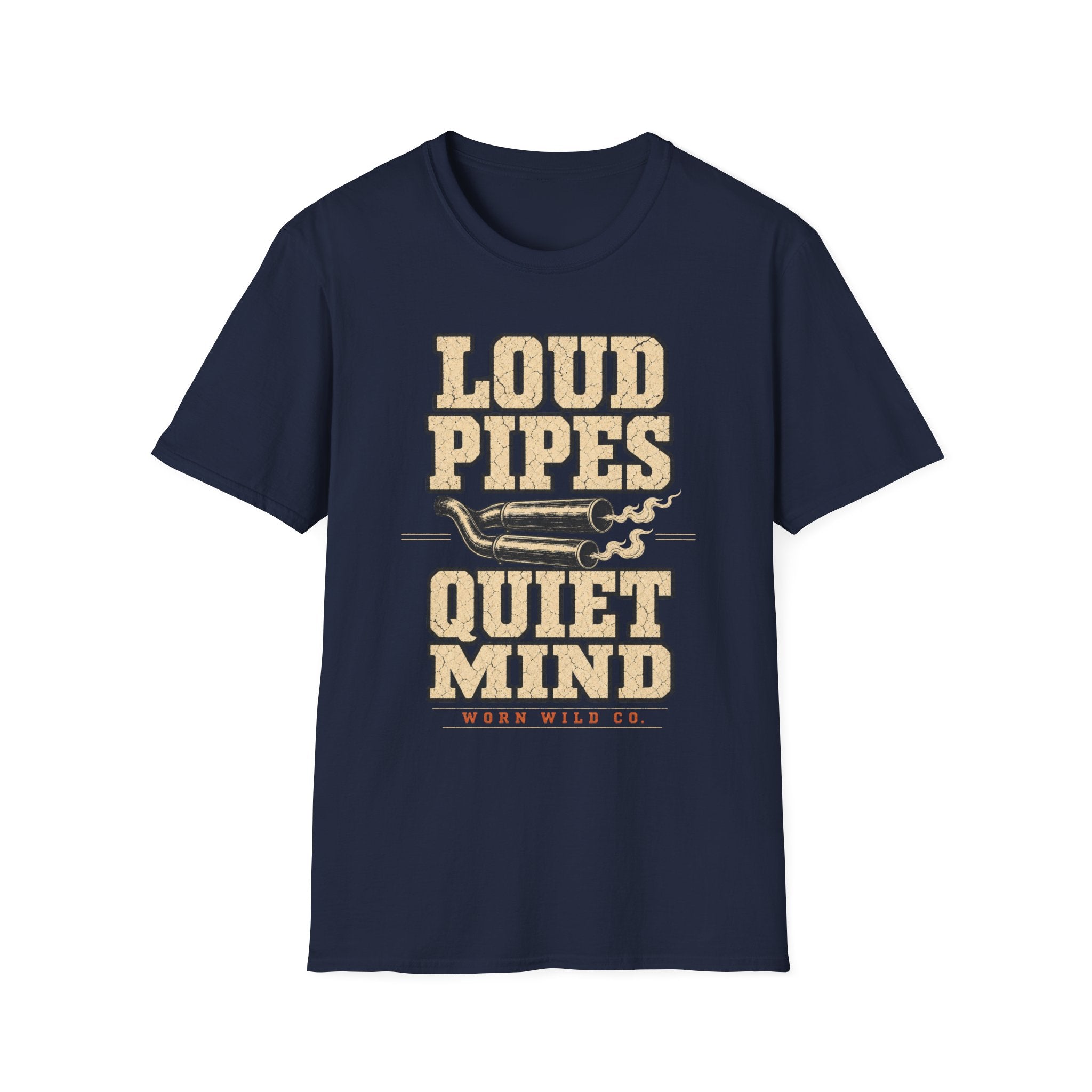 Loud Pipes Quiet Mind - Motorcycles Graphic T-Shirt