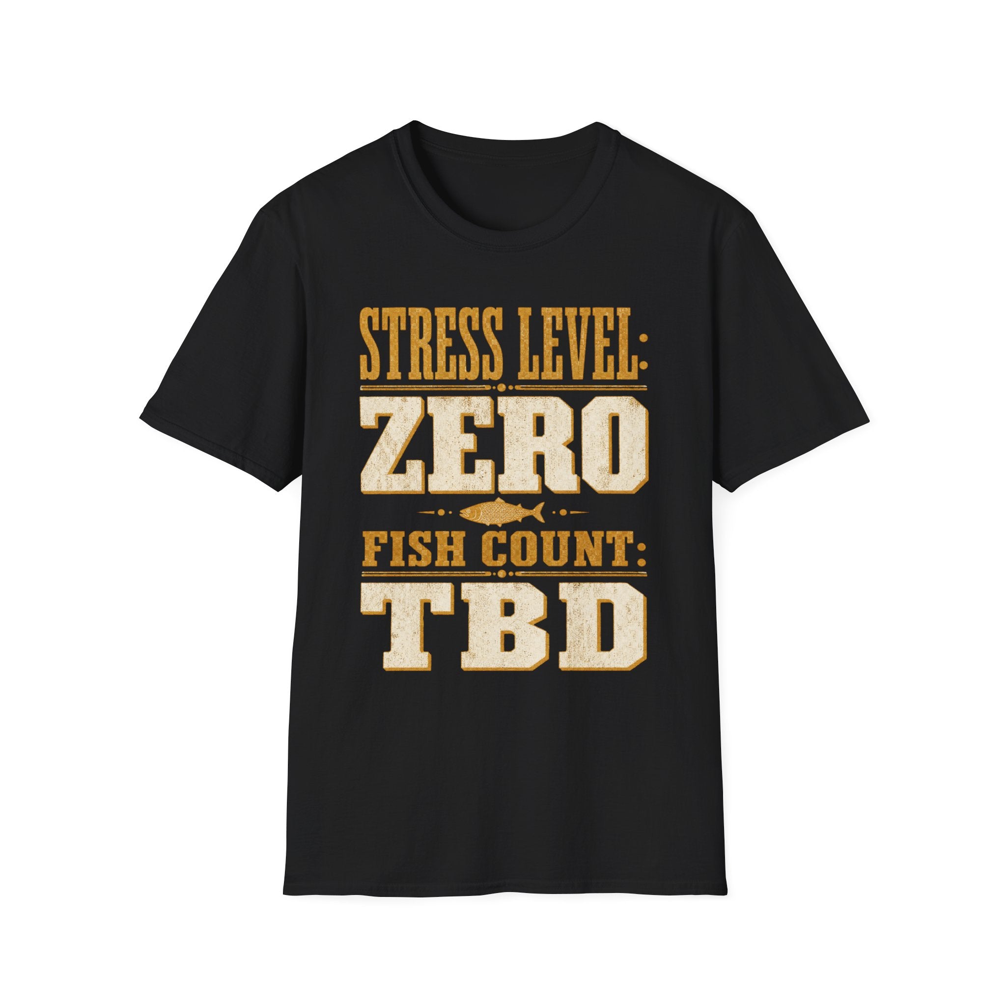 Stress Level - Fishing Graphic T-Shirt