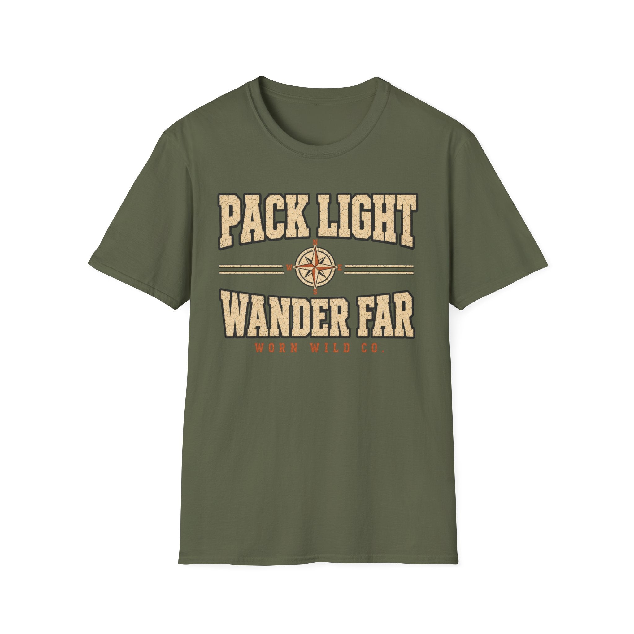 Pack Light Wander Far - Hiking Graphic T-Shirt