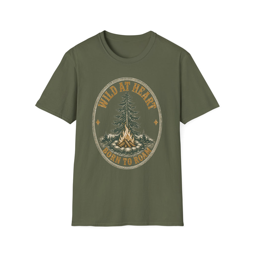 Wild at Heart Born to Roam - Camping Graphic T-Shirt