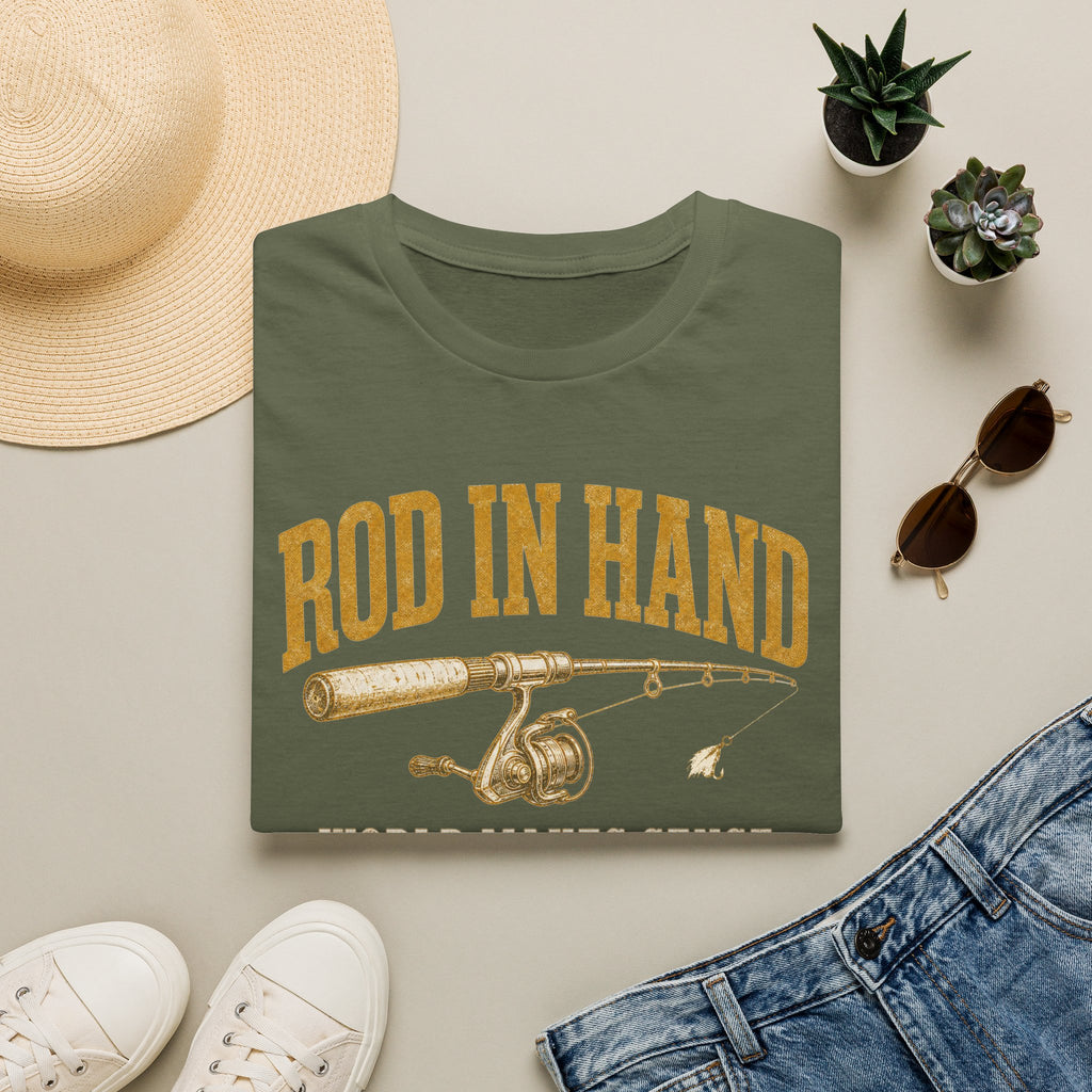 Rod in Hand - Fishing Graphic T-Shirt