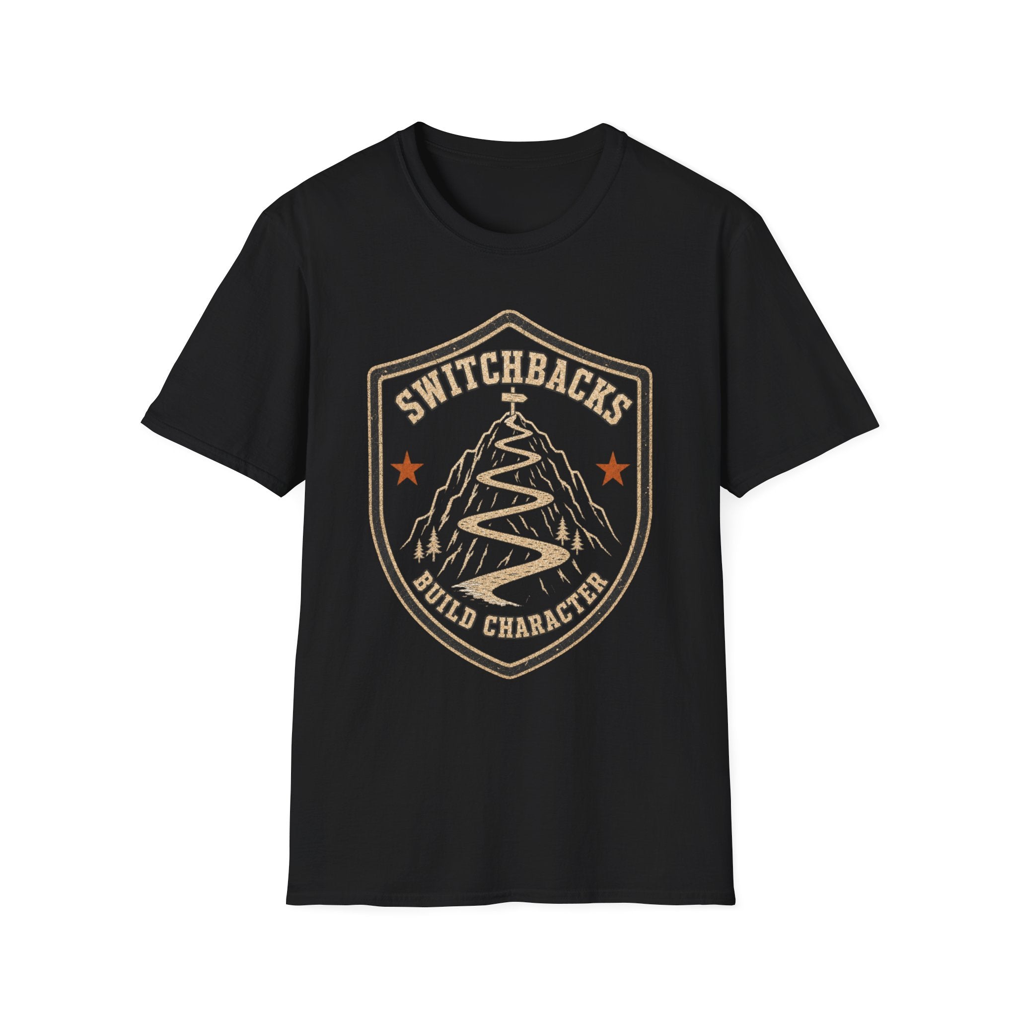 Switchbacks Build Character - Hiking Graphic T-Shirt