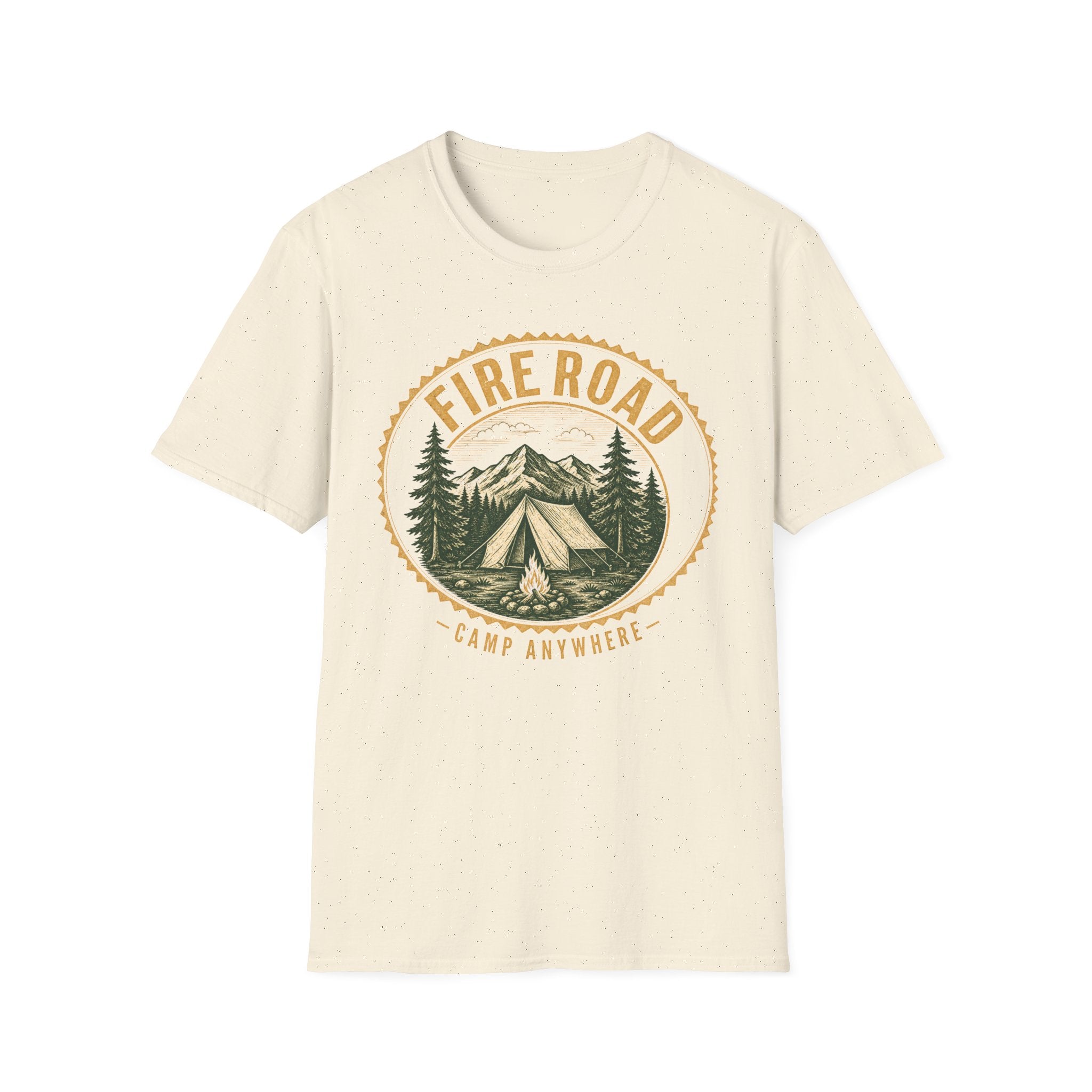 Fire Road / Camp Anywhere - Camping Graphic T-Shirt