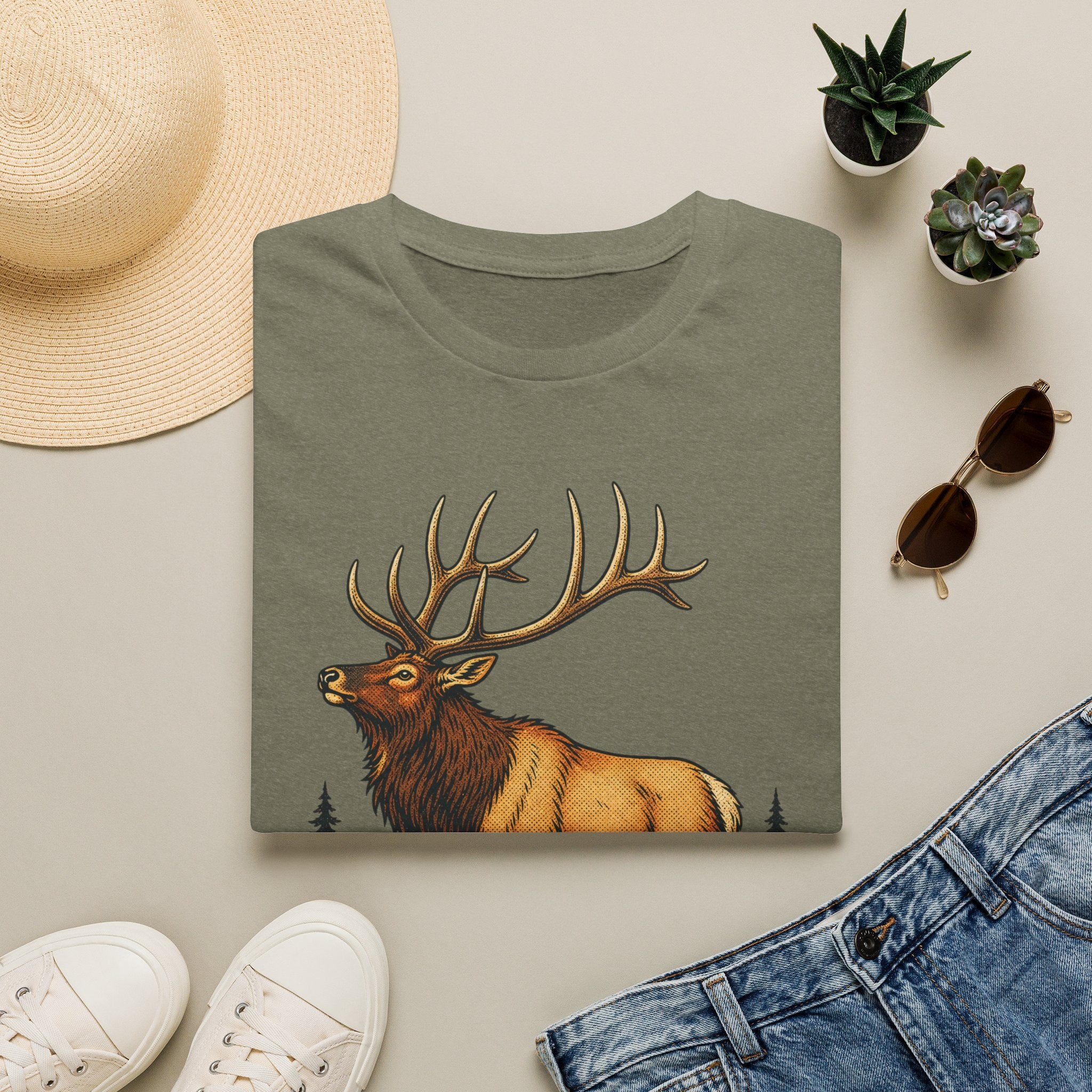 Elk Country - Camping Graphic T-Shirt