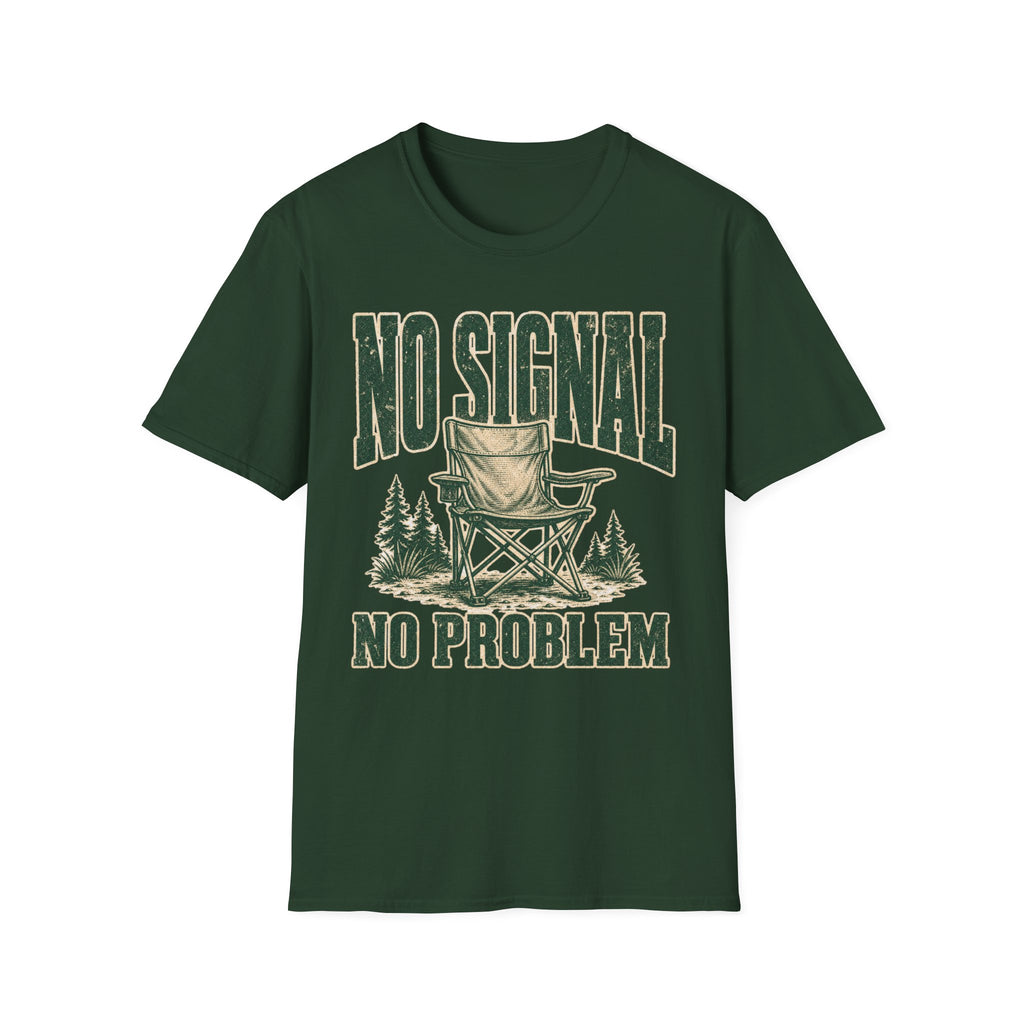 No Signal No Problem - Camping Graphic T-Shirt