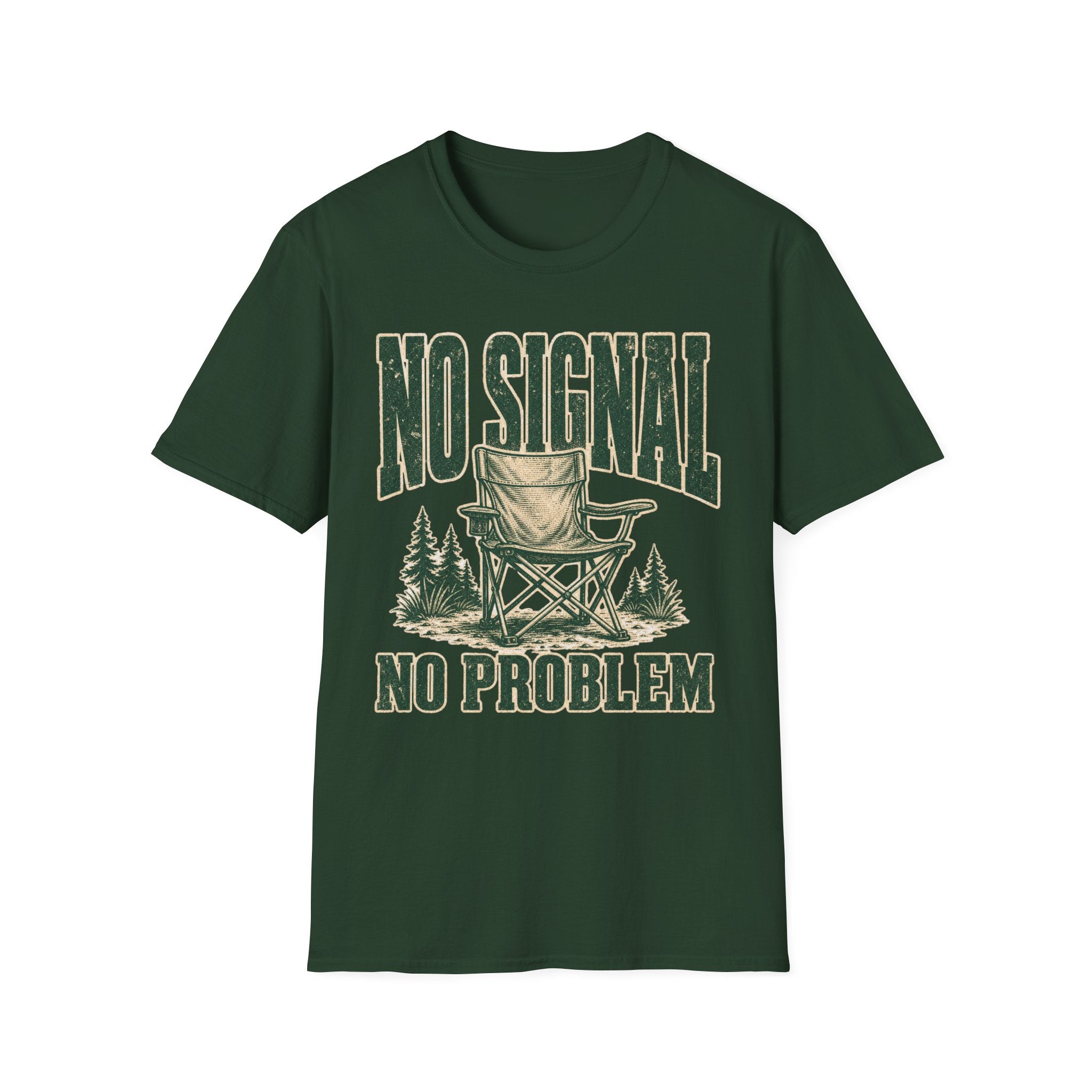 No Signal No Problem - Camping Graphic T-Shirt