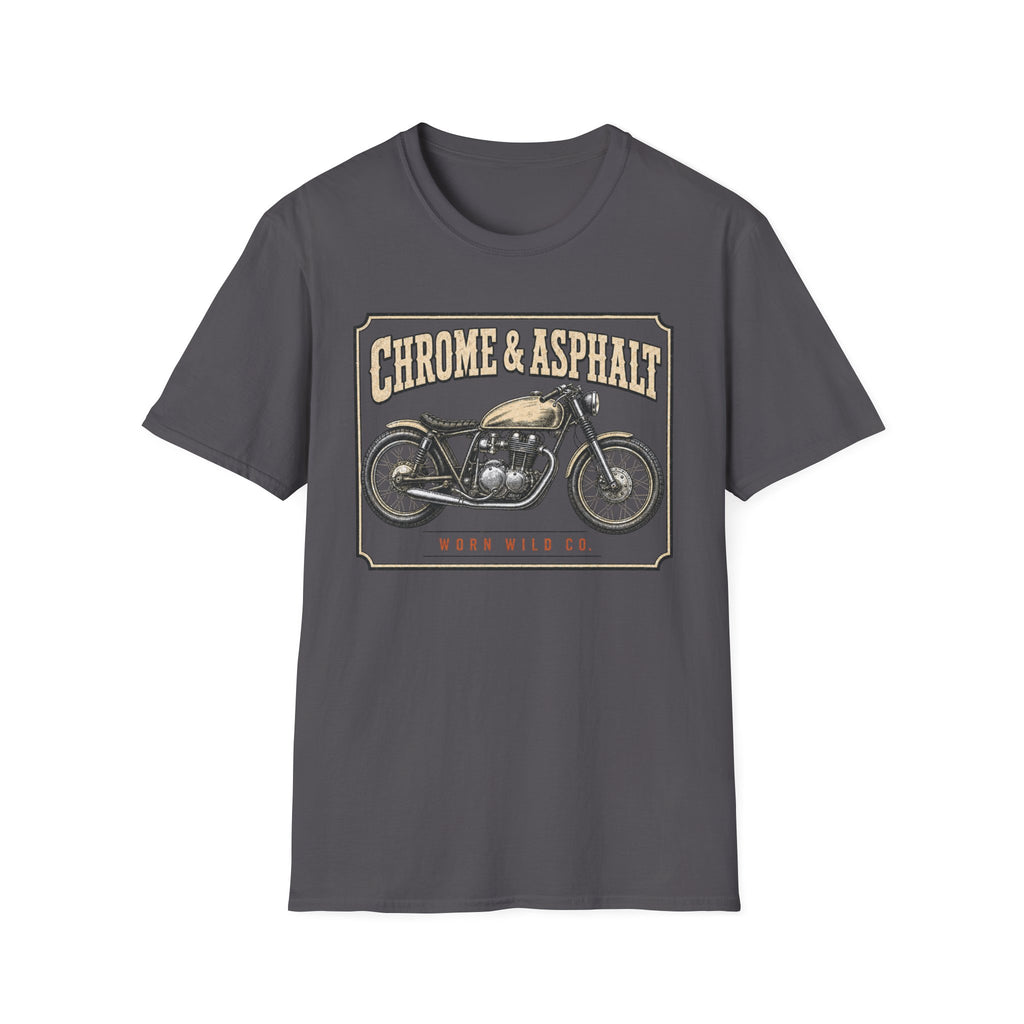 Chrome & Asphalt - Motorcycles Graphic T-Shirt