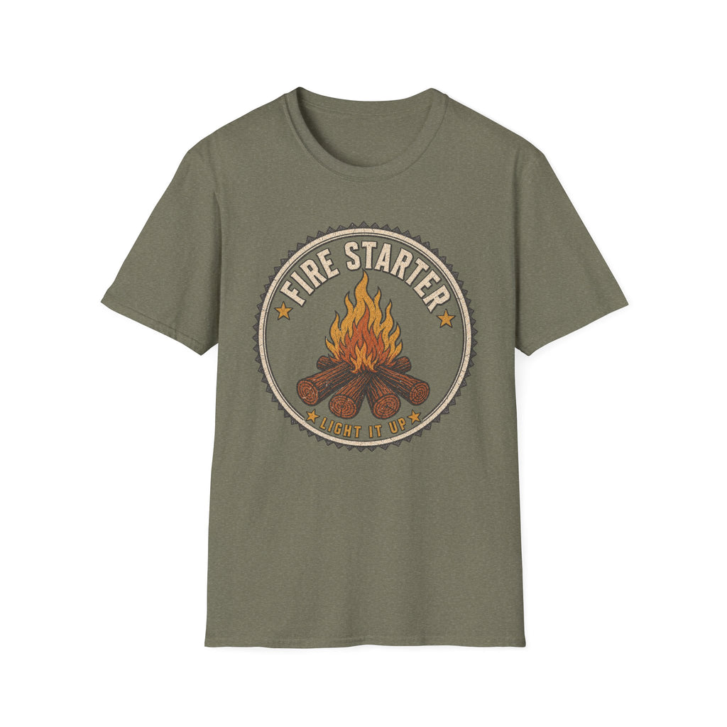 Fire Starter / Light It Up - Camping Graphic T-Shirt