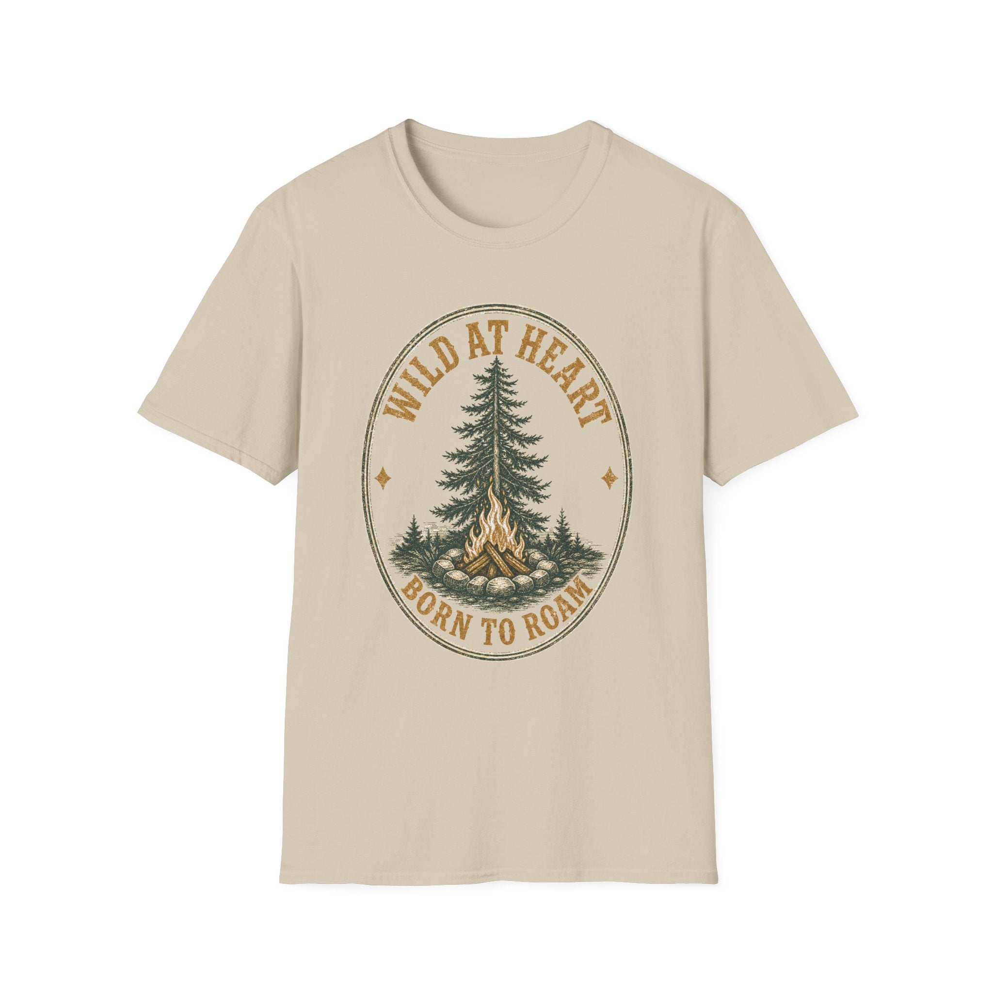 Wild at Heart Born to Roam - Camping Graphic T-Shirt