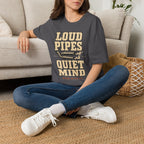 Loud Pipes Quiet Mind - Motorcycles Graphic T-Shirt