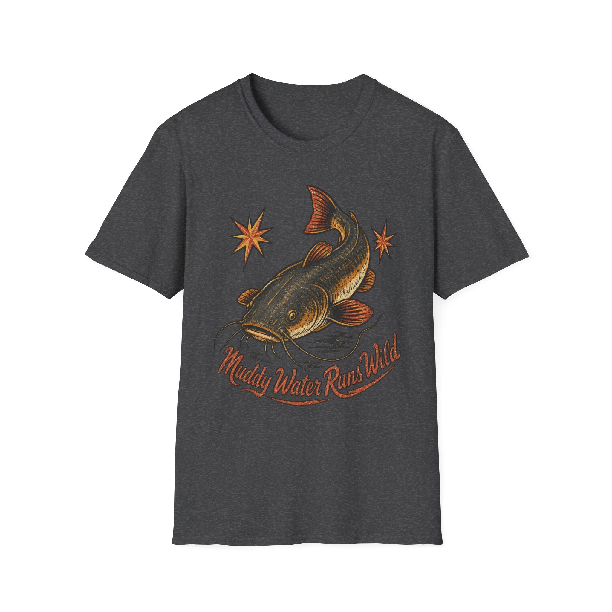 Muddy Water Runs Wild - Fishing Graphic T-Shirt