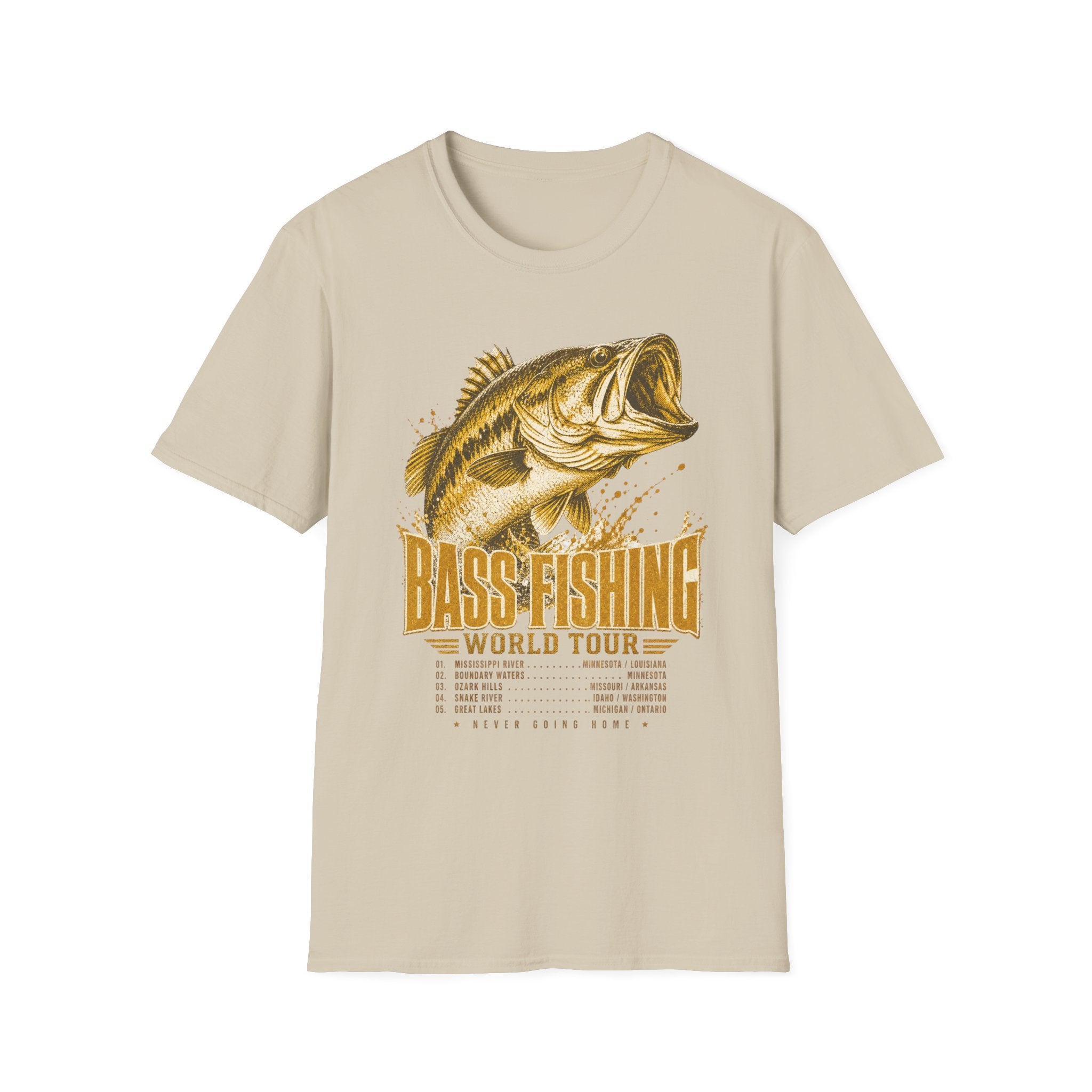 Bass Fishing World Tour - Fishing Graphic T-Shirt