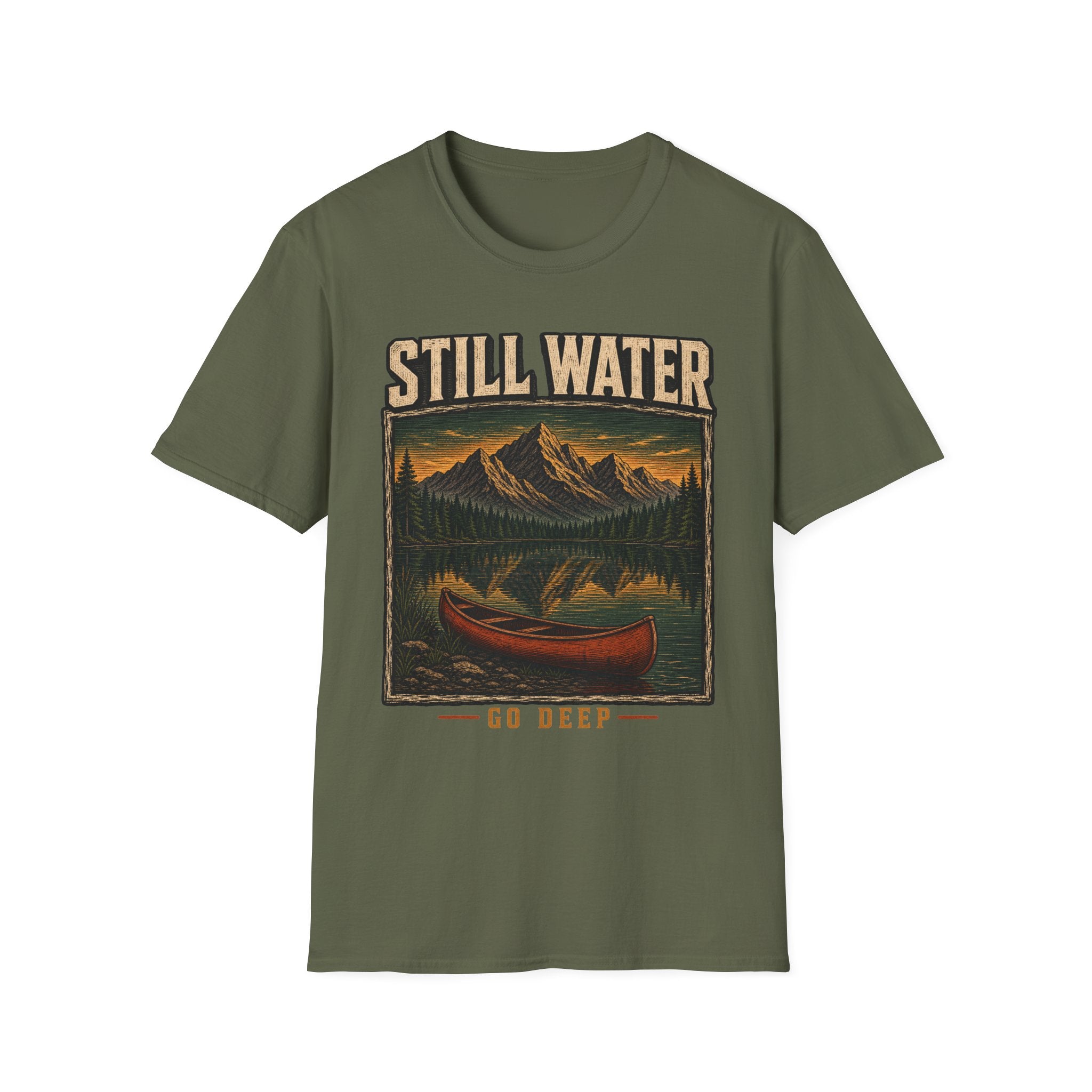 Still Water / Go Deep - Camping Graphic T-Shirt