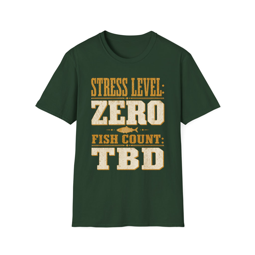 Stress Level - Fishing Graphic T-Shirt