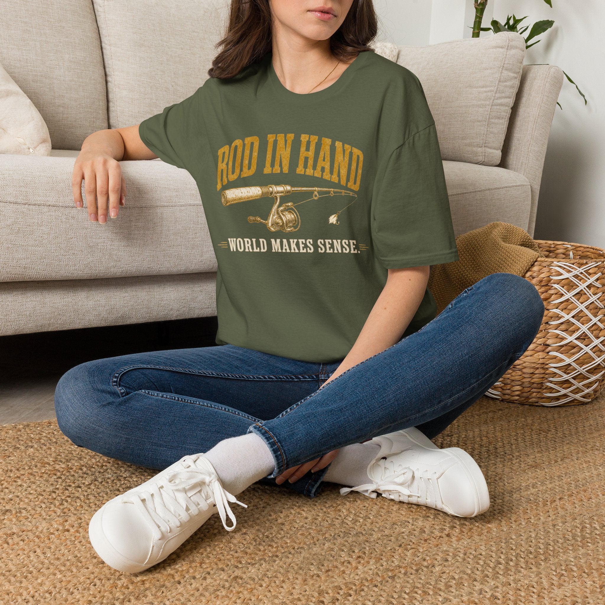 Rod in Hand - Fishing Graphic T-Shirt