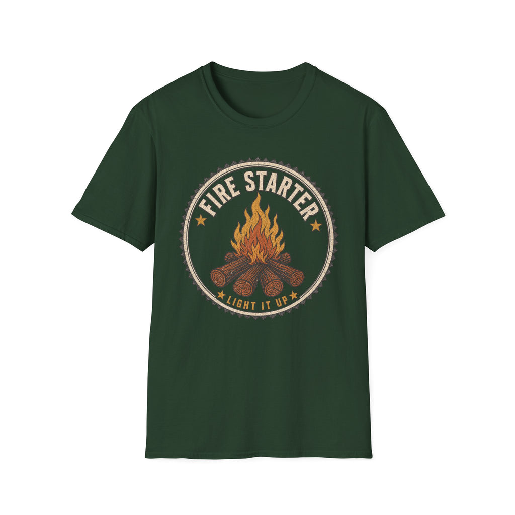 Fire Starter / Light It Up - Camping Graphic T-Shirt