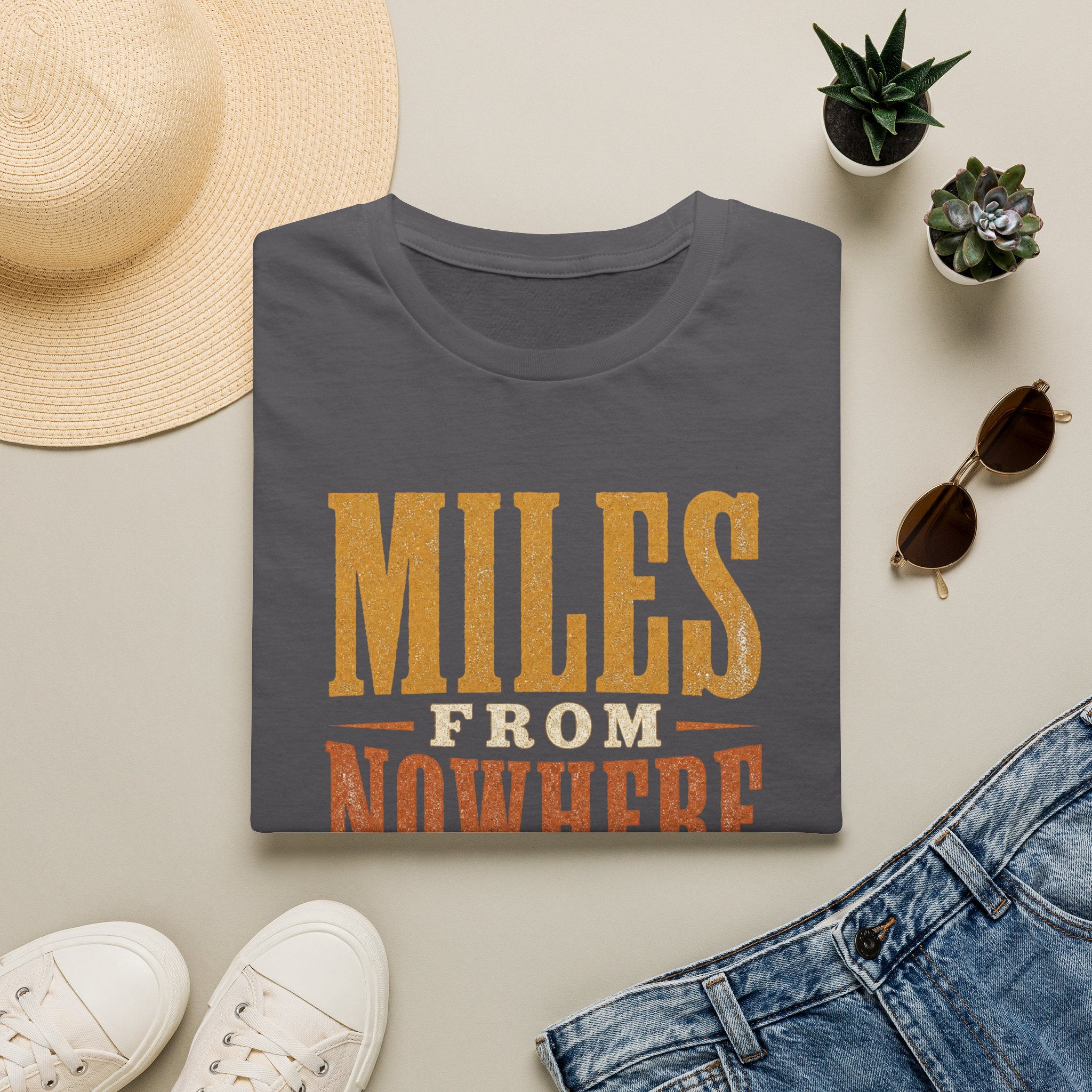 Miles from Nowhere - Camping Graphic T-Shirt