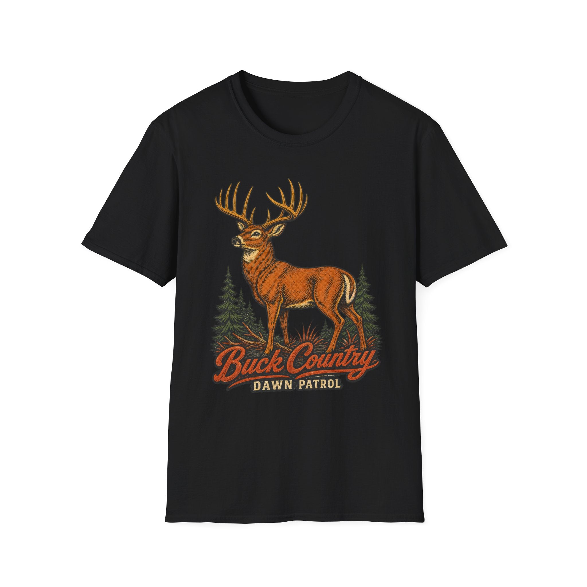 Buck Country / Dawn Patrol - Camping Graphic T-Shirt