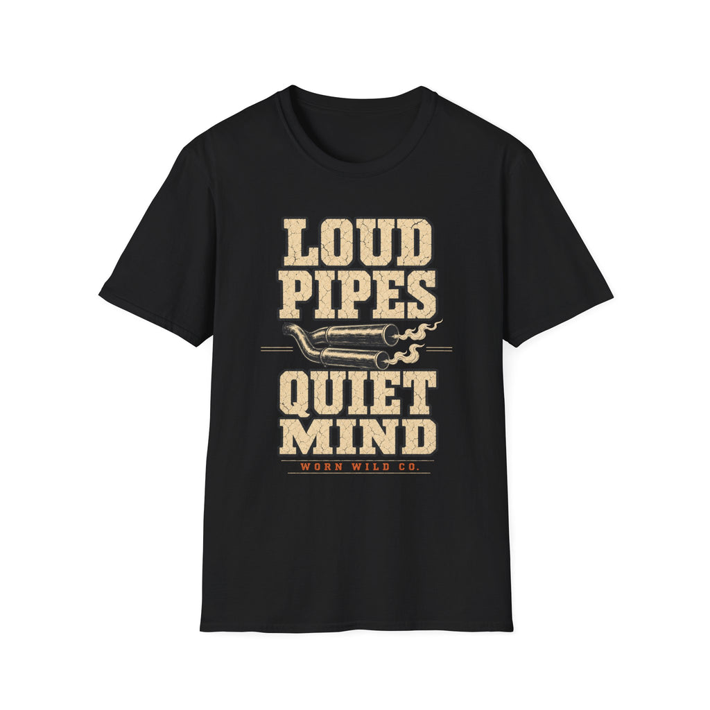 Loud Pipes Quiet Mind - Motorcycles Graphic T-Shirt