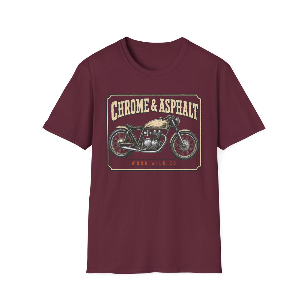 Chrome & Asphalt - Motorcycles Graphic T-Shirt