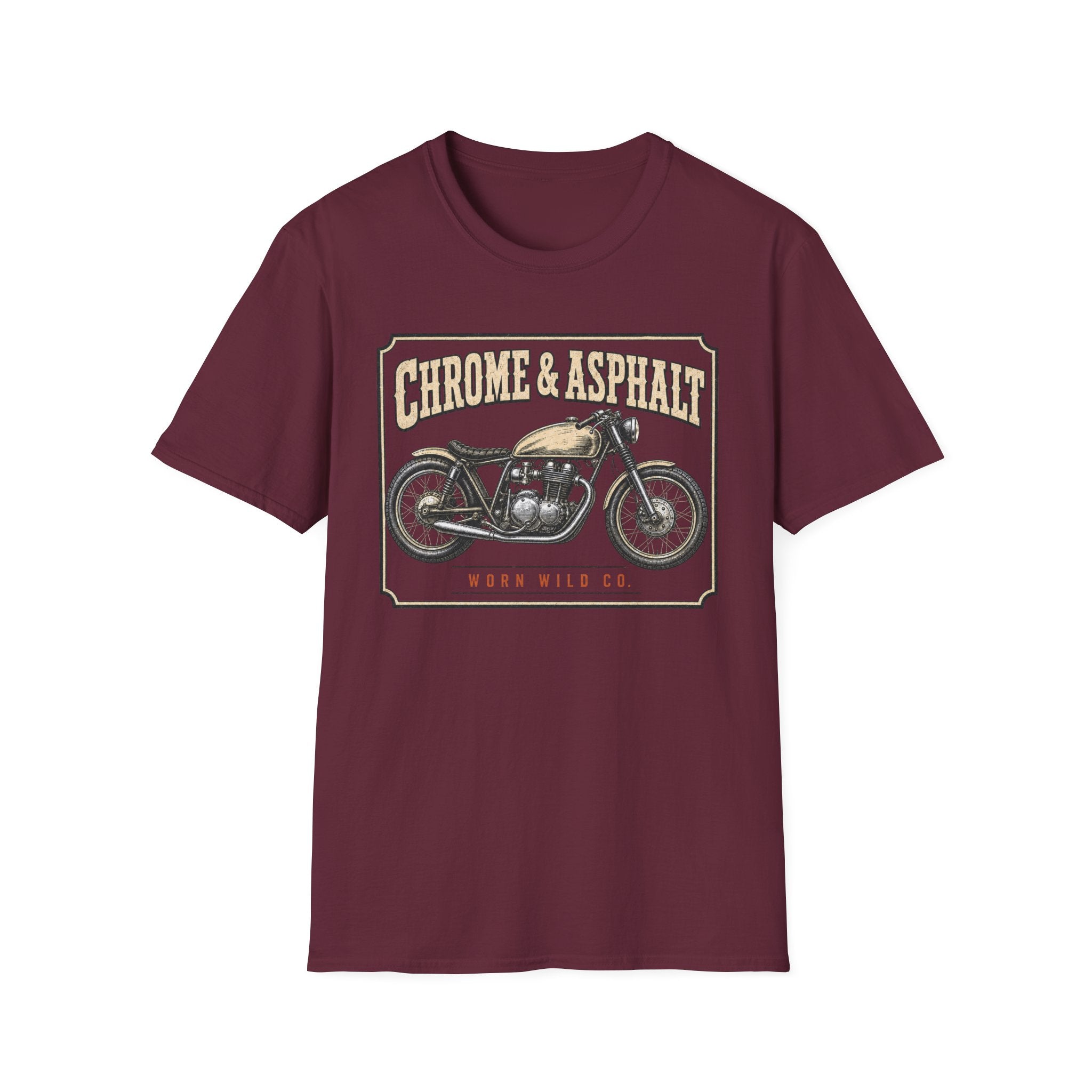 Chrome & Asphalt - Motorcycles Graphic T-Shirt