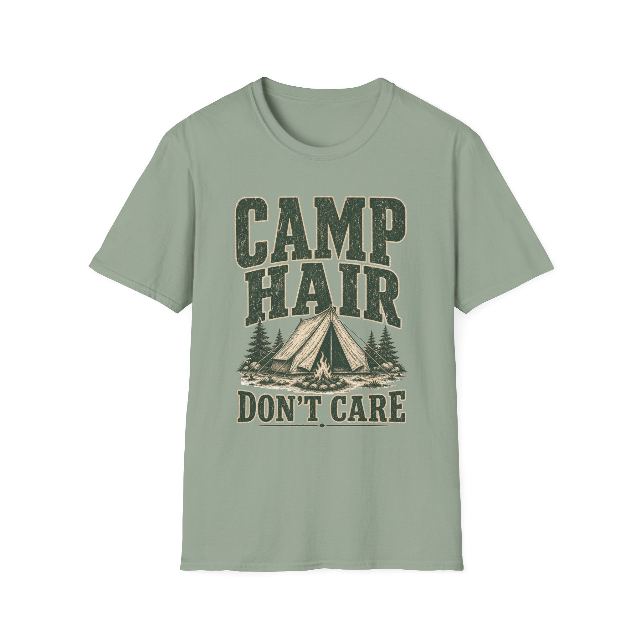 Camp Hair / Don't Care - Camping Graphic T-Shirt