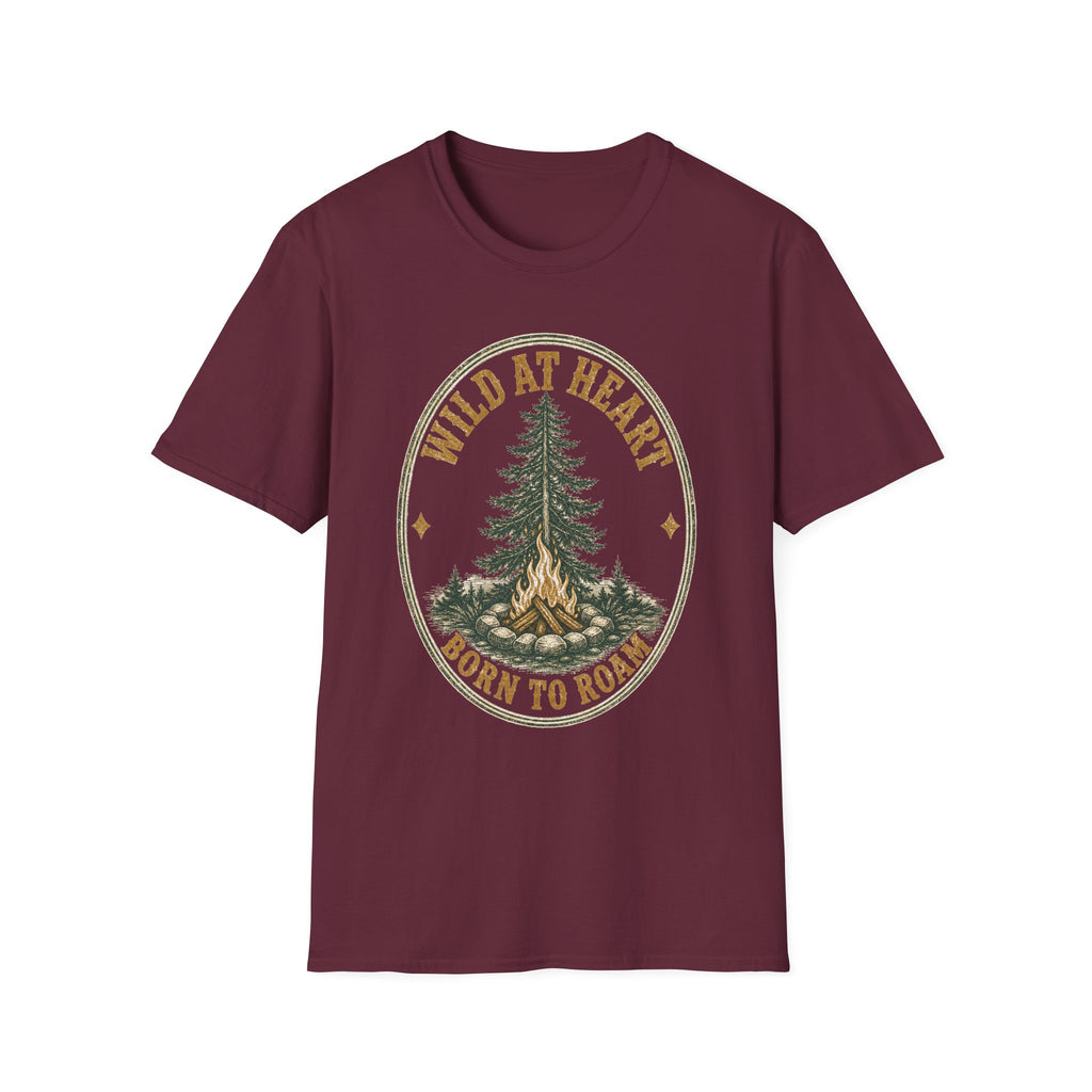 Wild at Heart Born to Roam - Camping Graphic T-Shirt