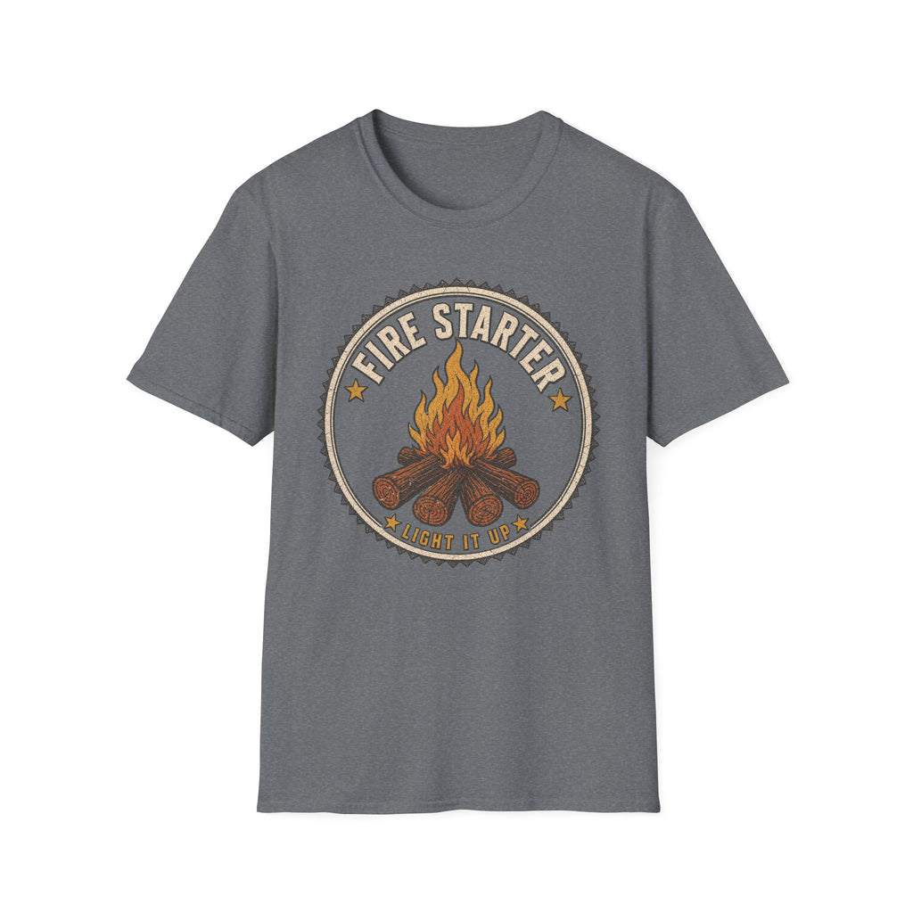 Fire Starter / Light It Up - Camping Graphic T-Shirt