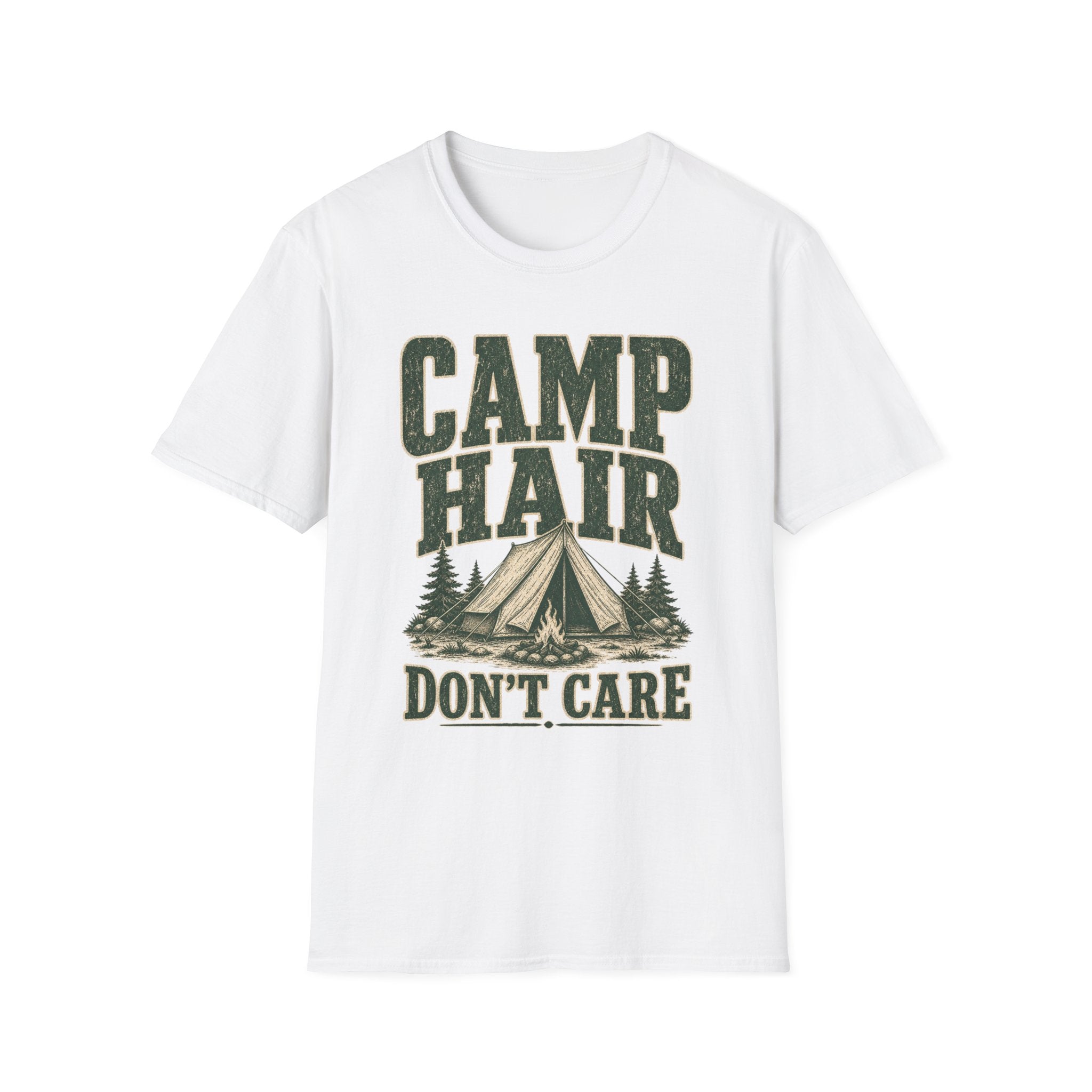 Camp Hair / Don't Care - Camping Graphic T-Shirt