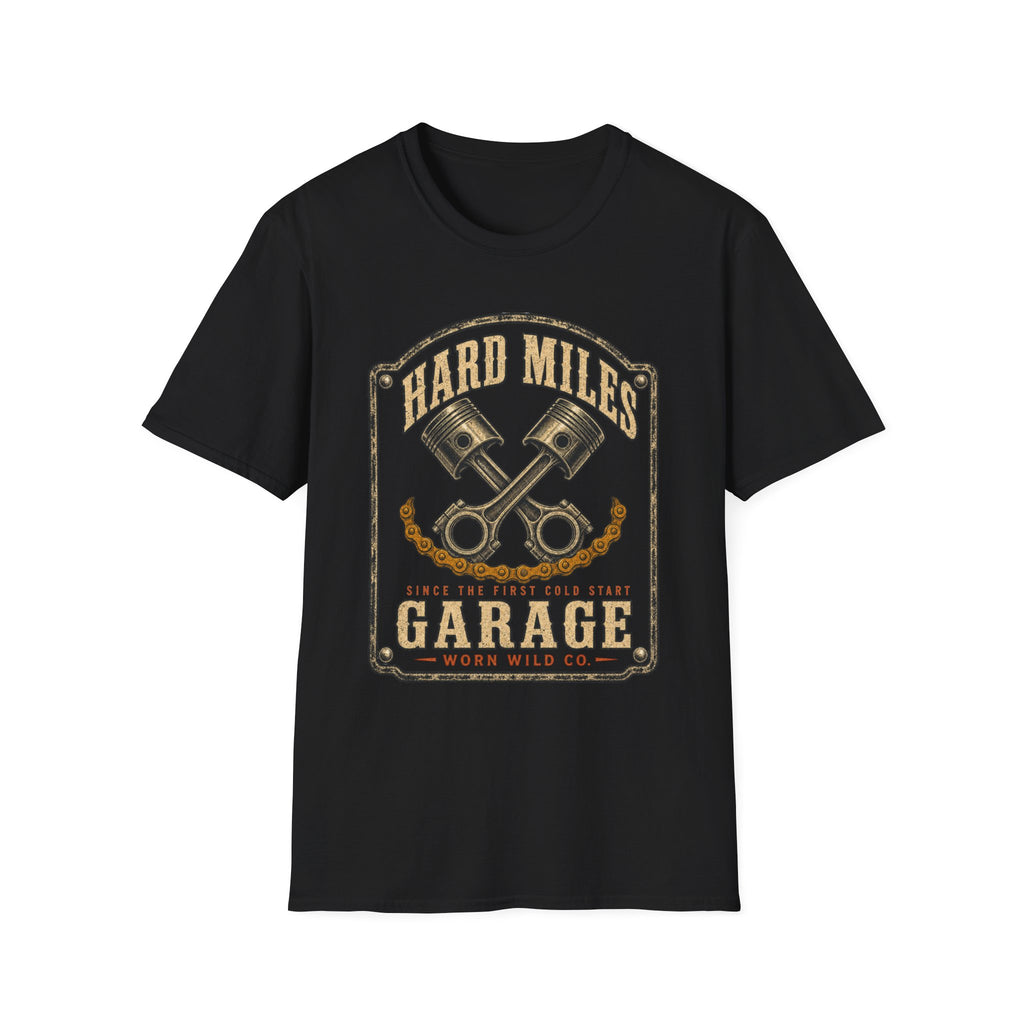 Hard Miles Garage - Motorcycles Graphic T-Shirt