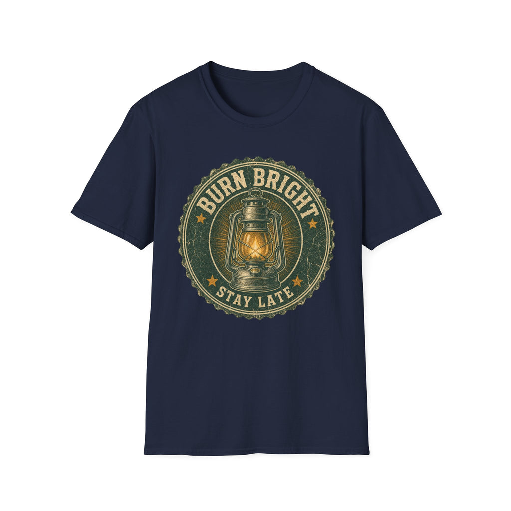 Burn Bright / Stay Late - Camping Graphic T-Shirt