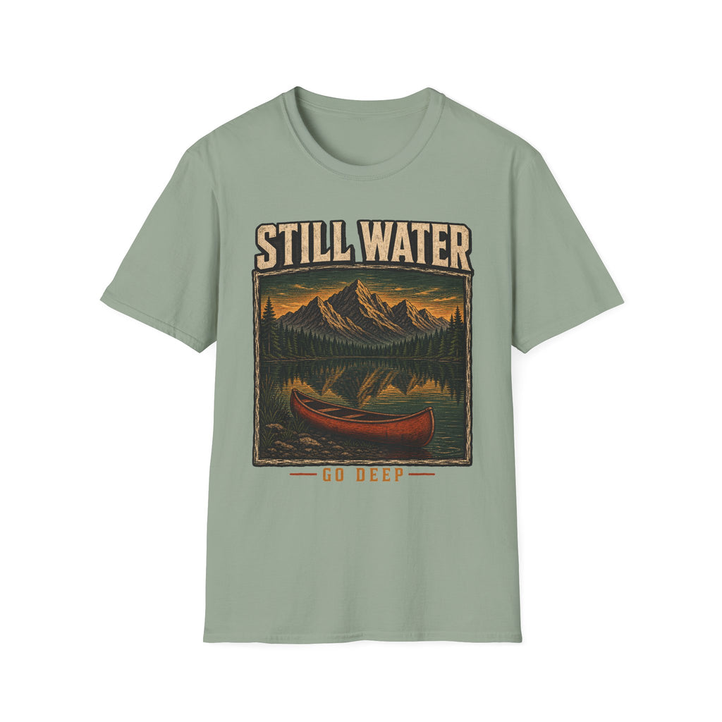 Still Water / Go Deep - Camping Graphic T-Shirt