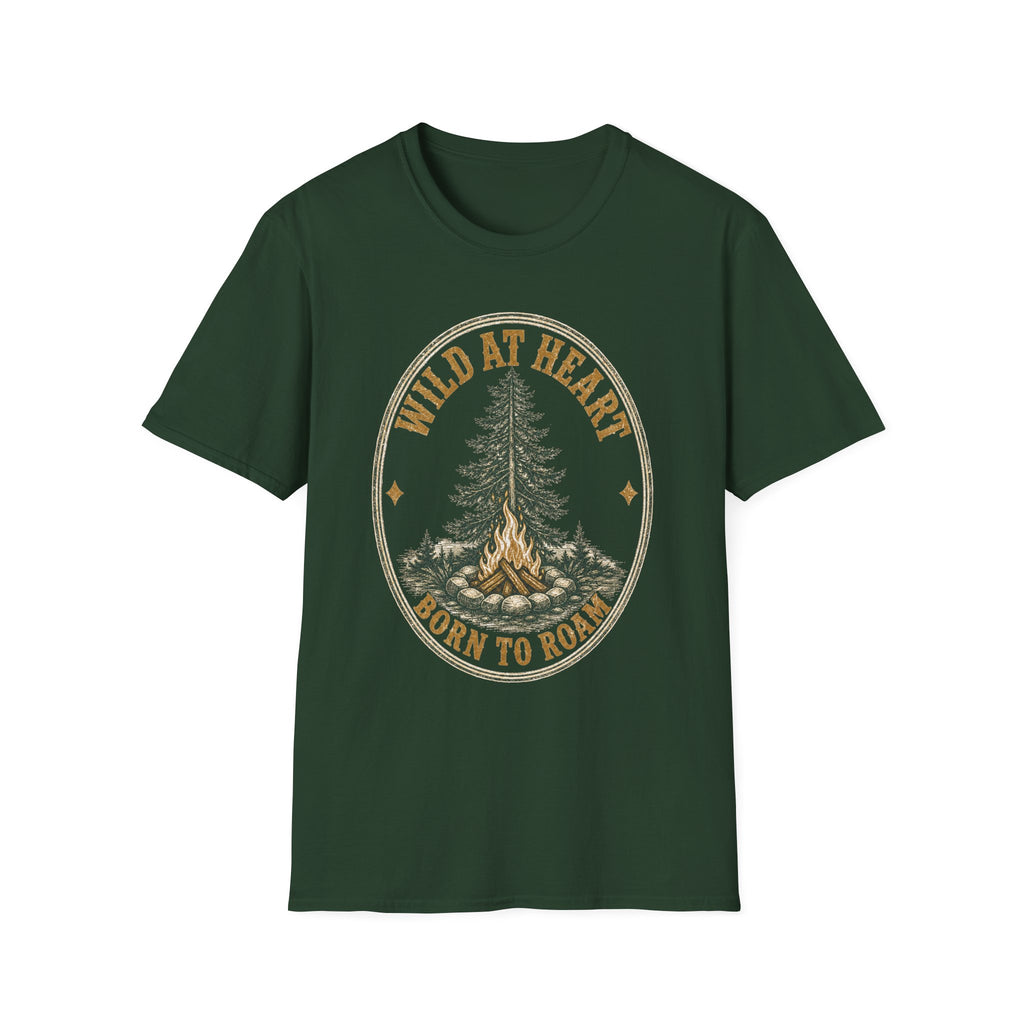 Wild at Heart Born to Roam - Camping Graphic T-Shirt