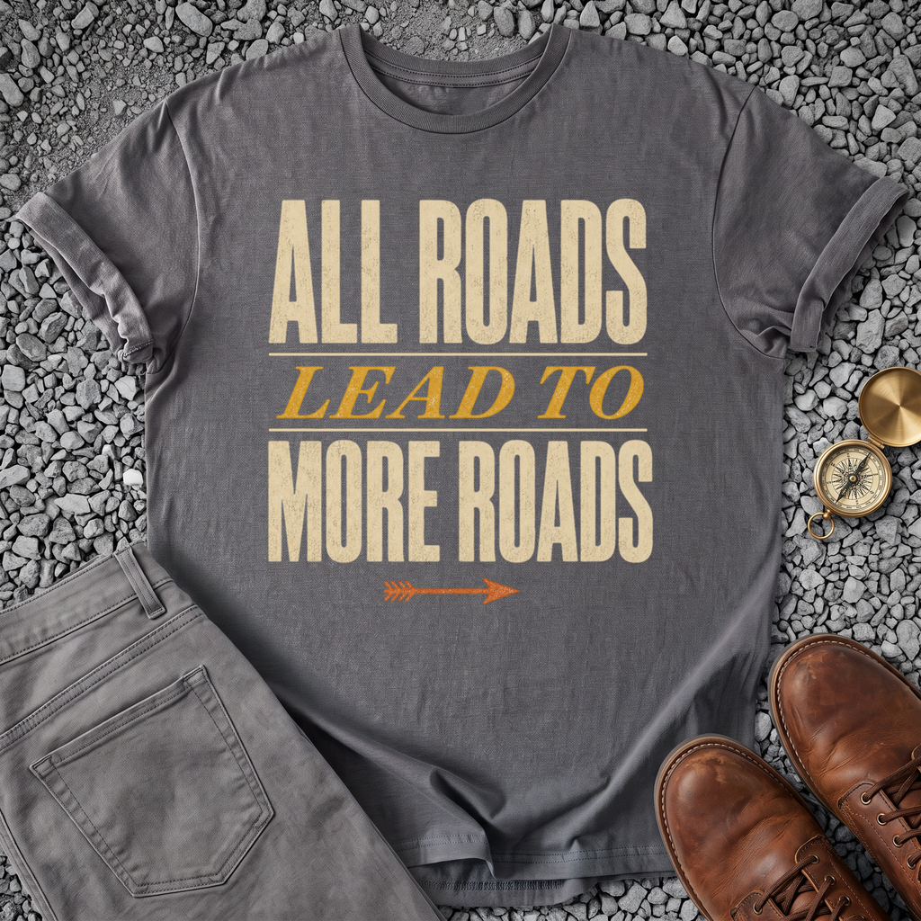 All Roads Lead to More Roads - Charcoal
