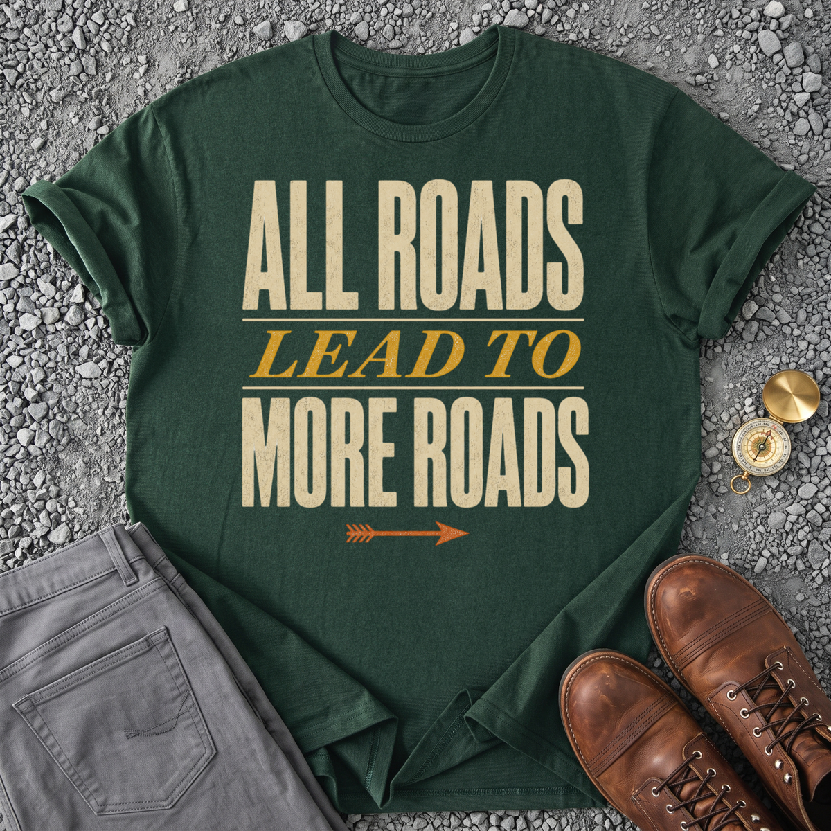 All Roads Lead to More Roads - Forest Green