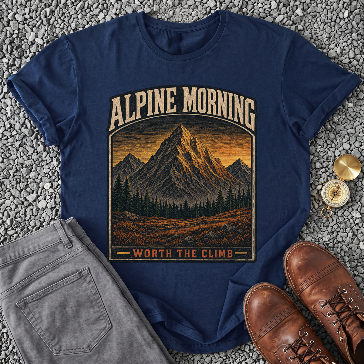 Alpine Morning - Navy