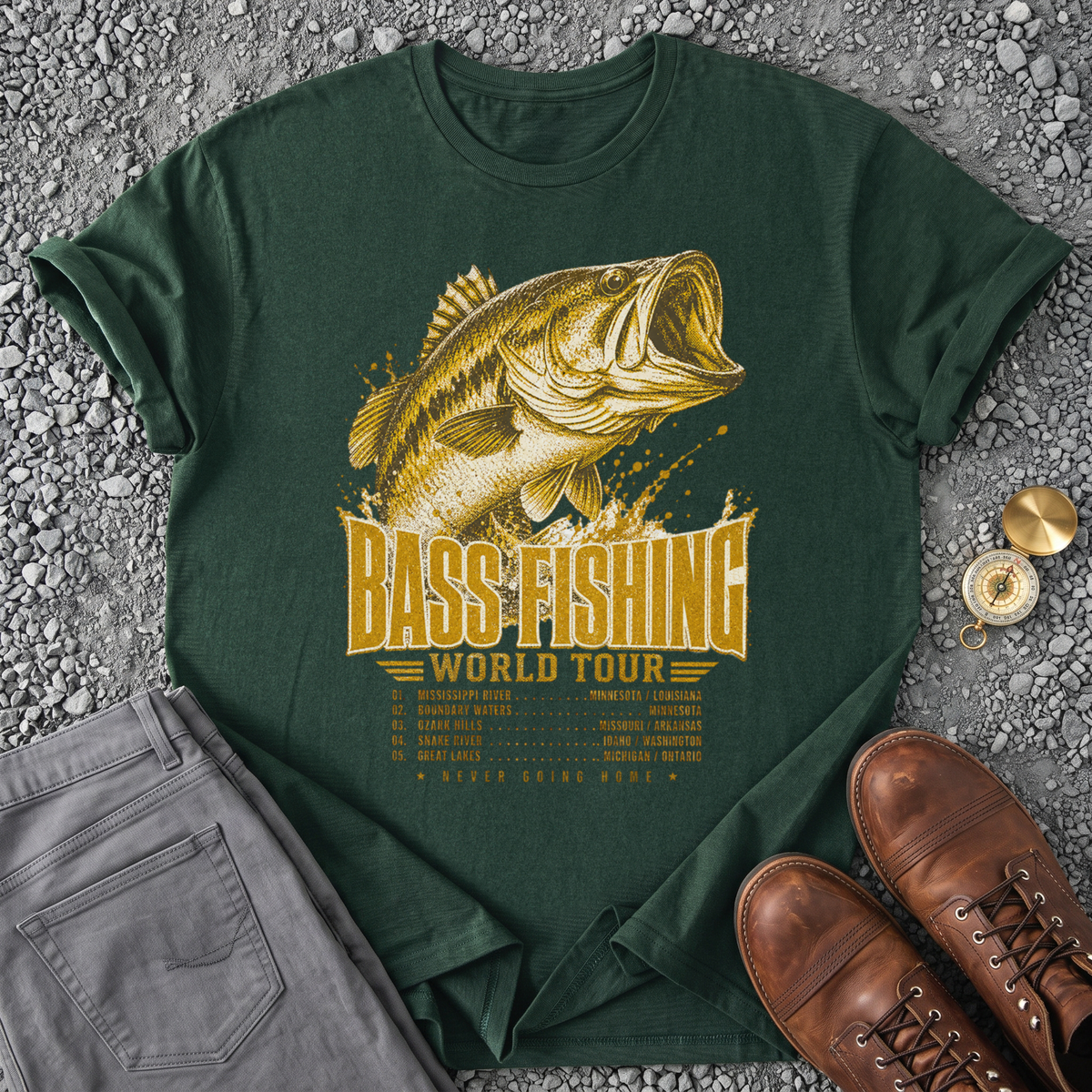 Bass Fishing World Tour - Forest Green
