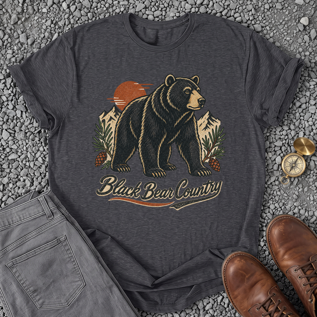 Black Bear Country - Dark Heather Grey