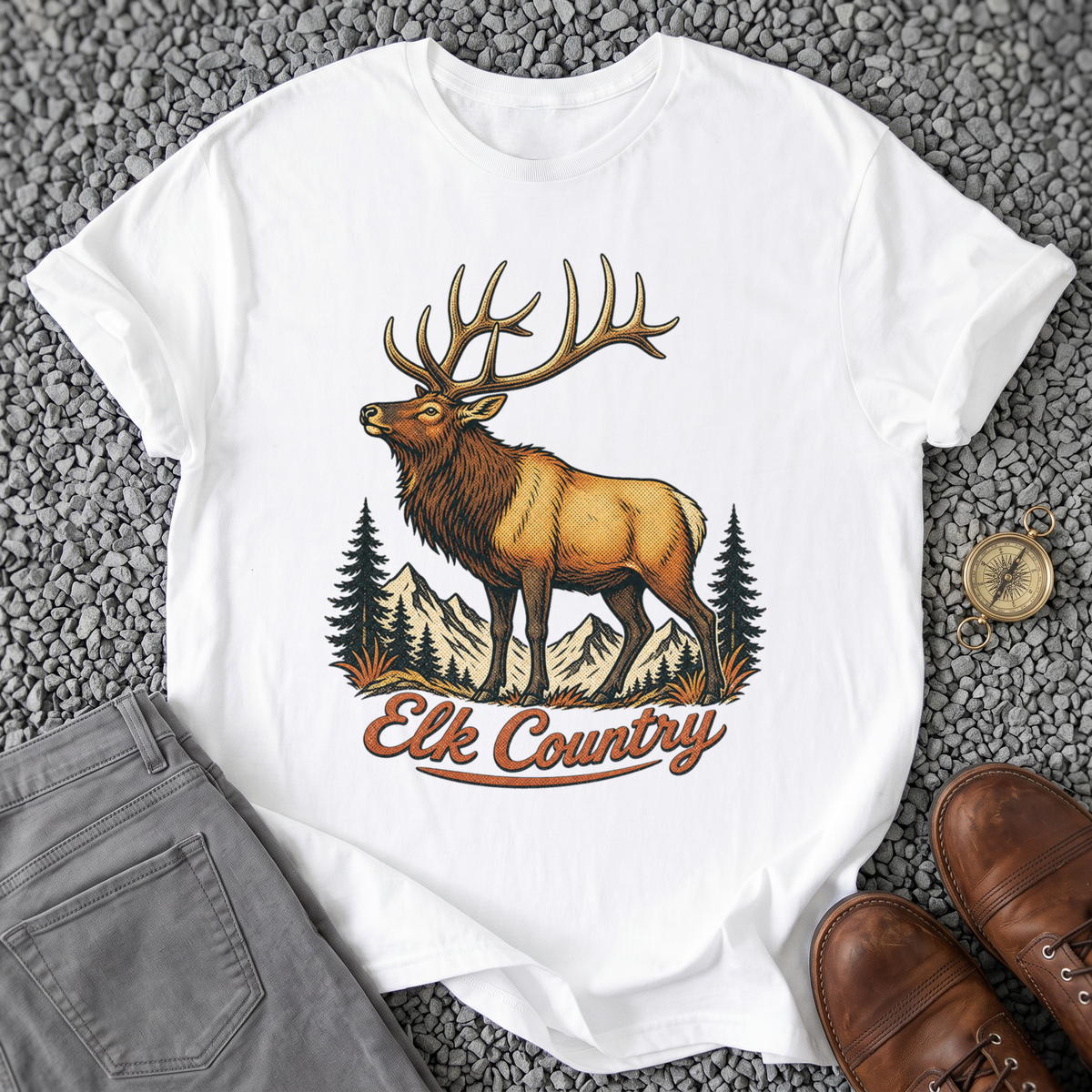 Elk Country - White