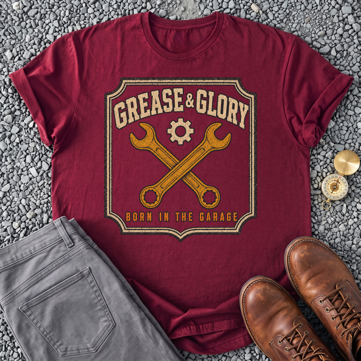 Grease & Glory - Maroon