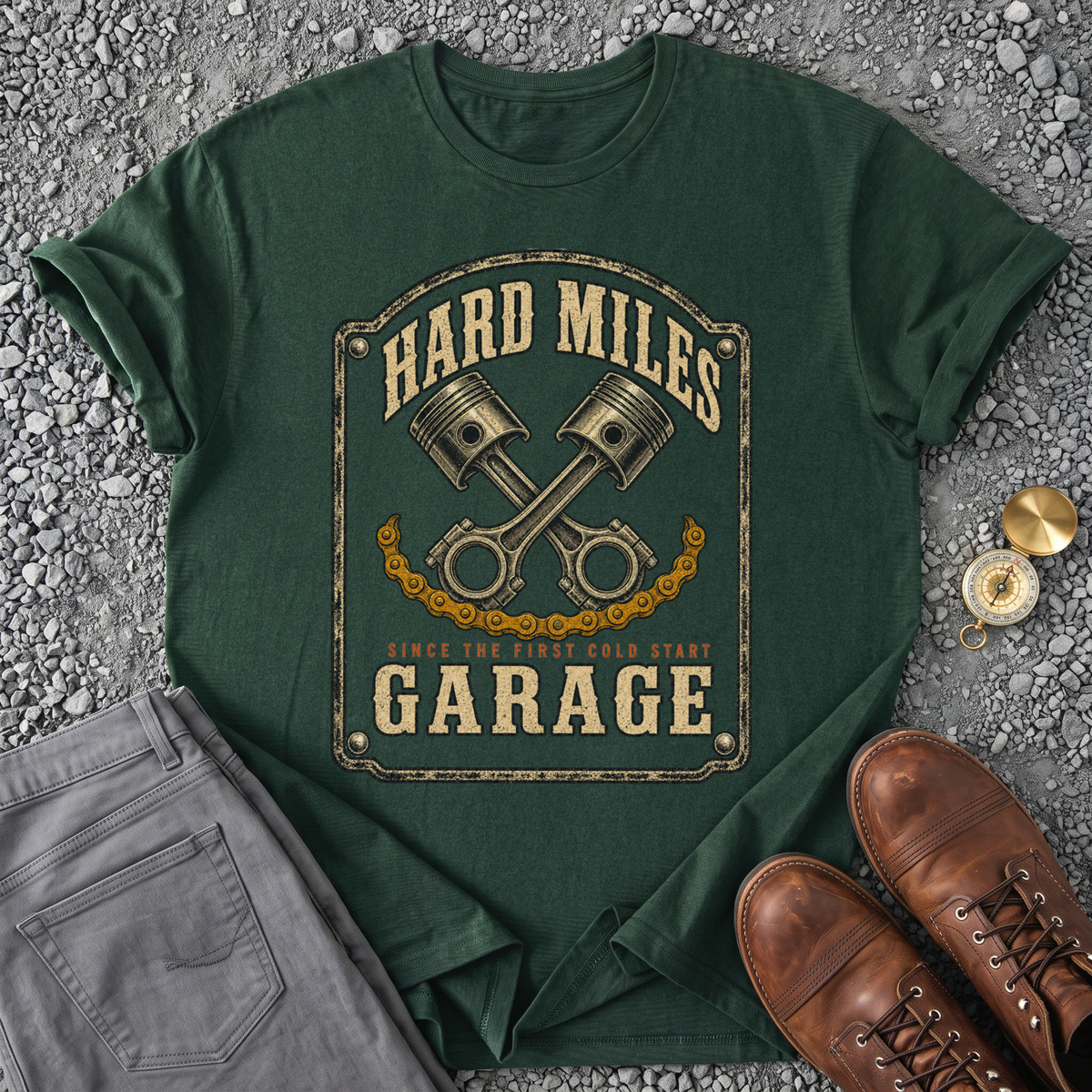 Hard Miles Garage - Forest Green