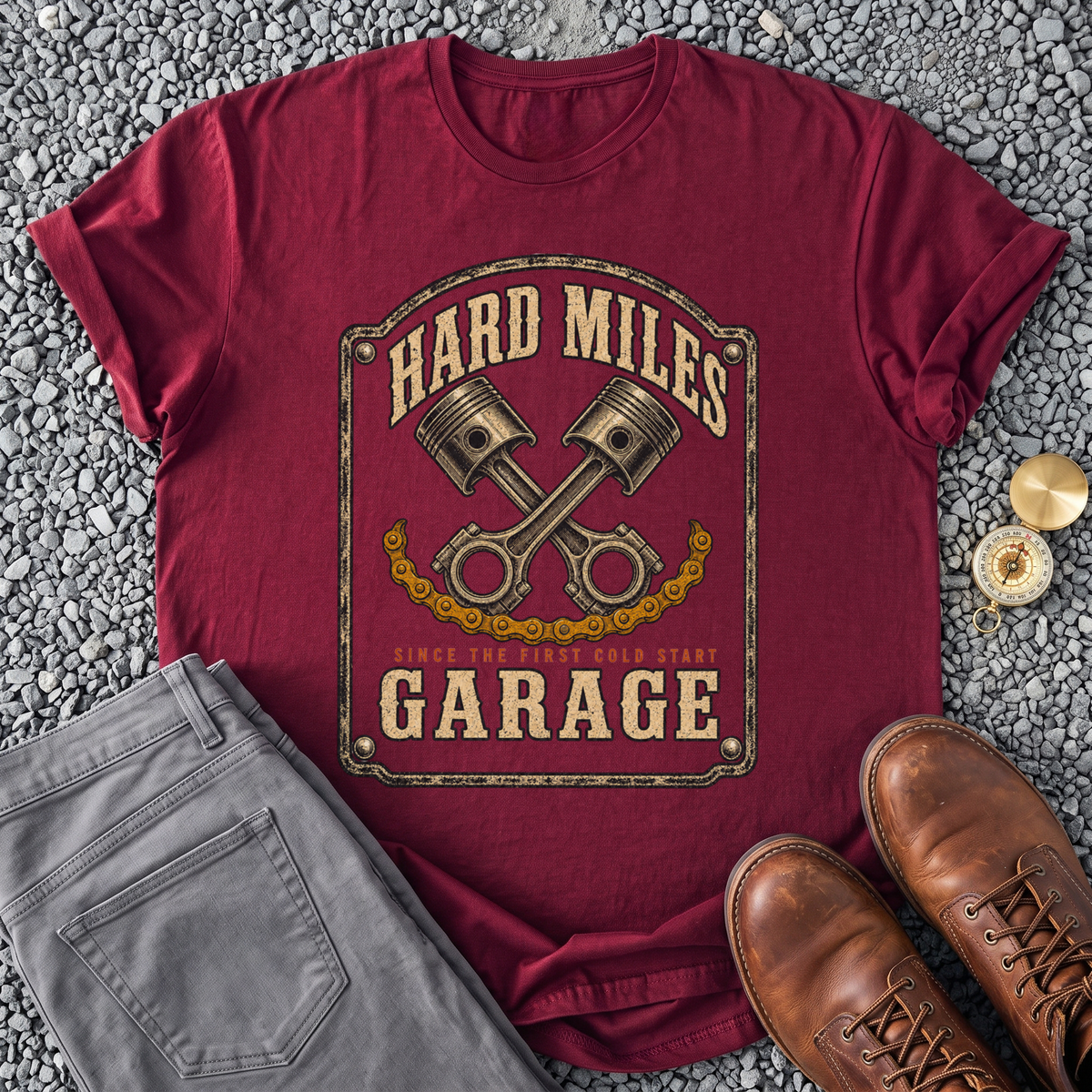 Hard Miles Garage - Maroon