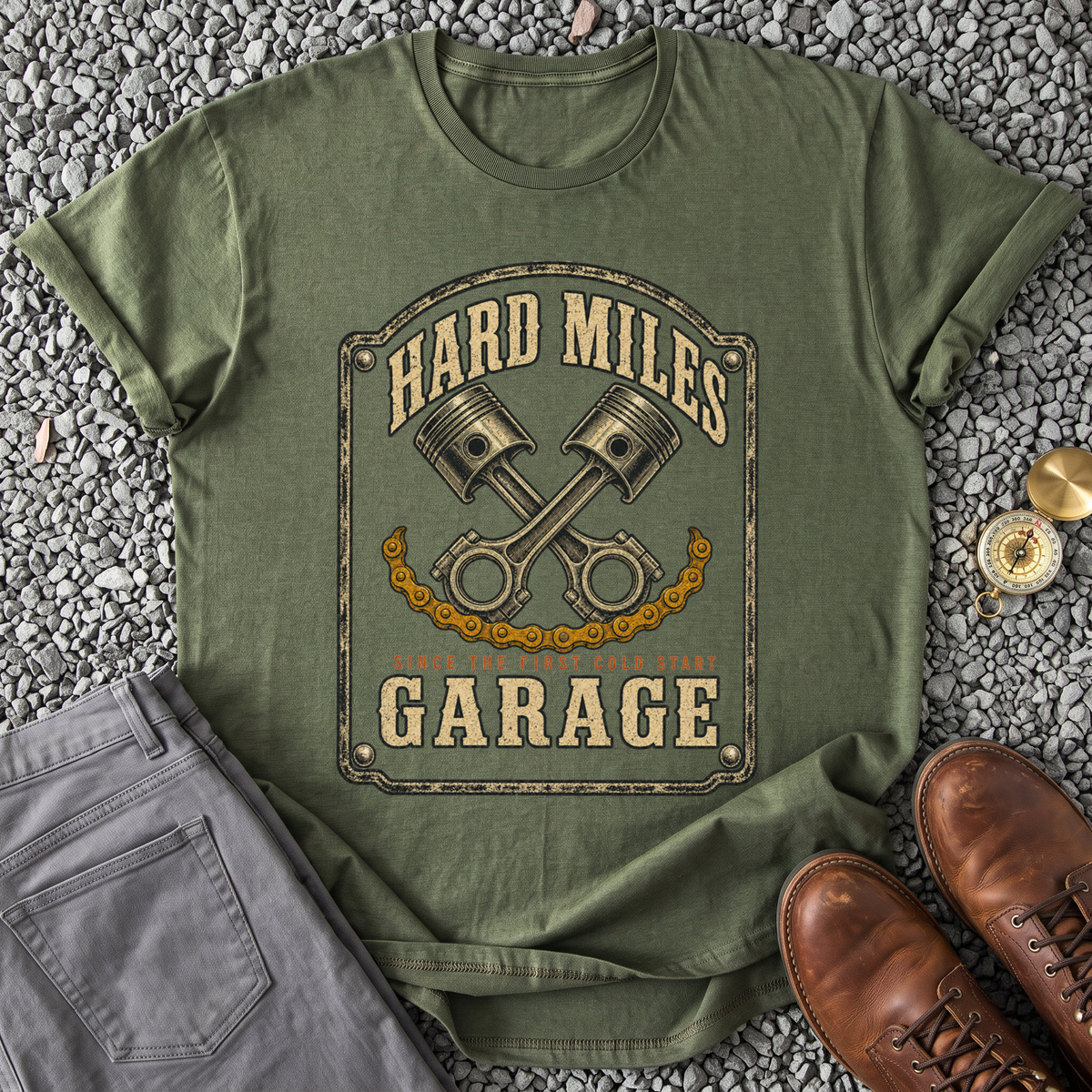 Hard Miles Garage - Military Green