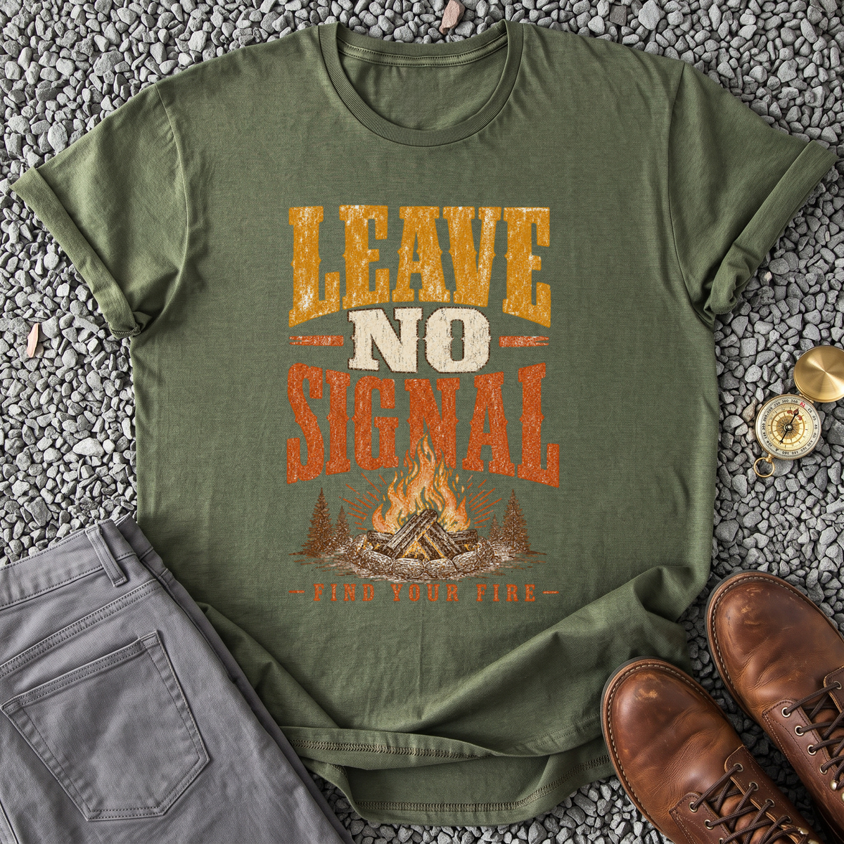 Leave No Signal - Military Green