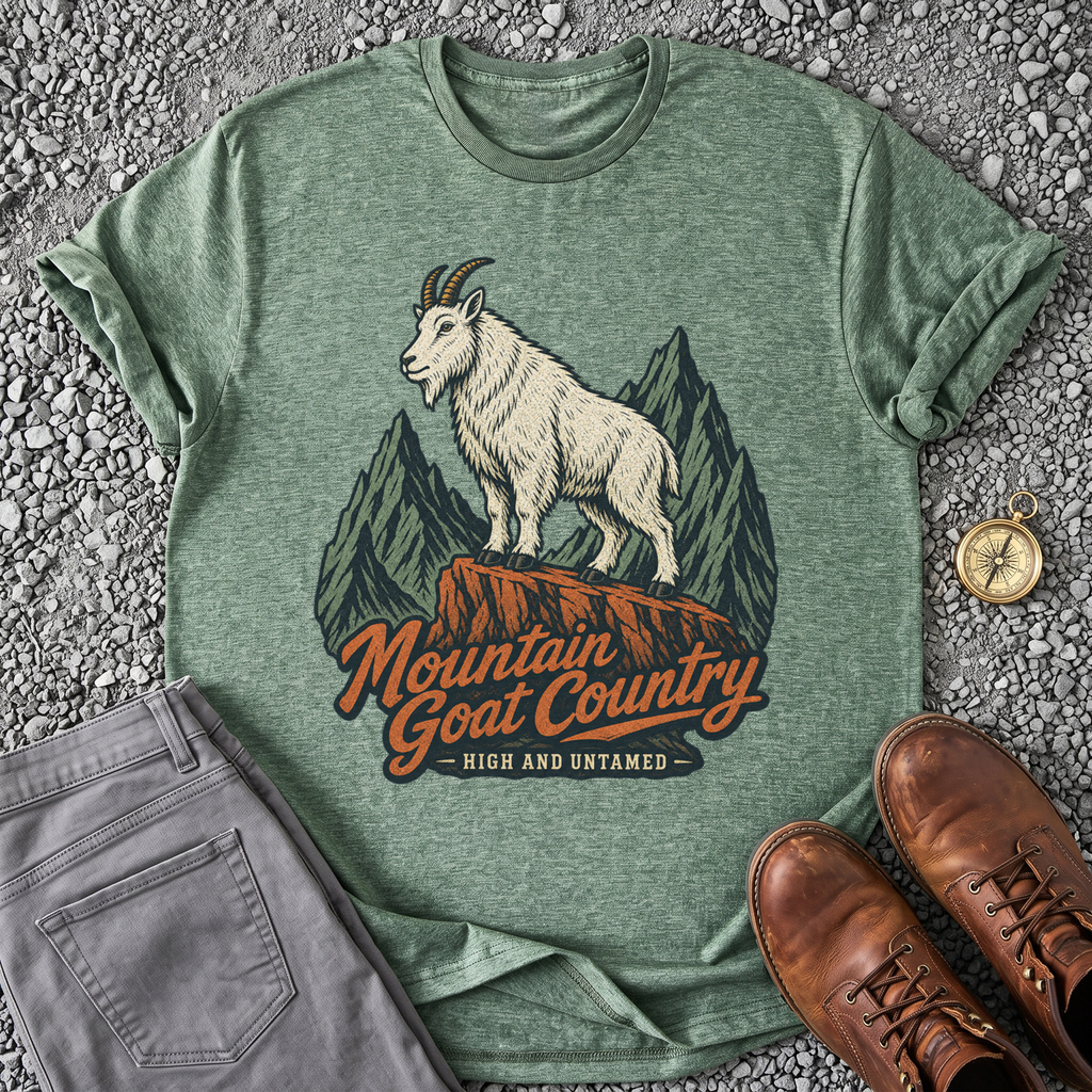 Mountain Goat Country - Heather Military Green