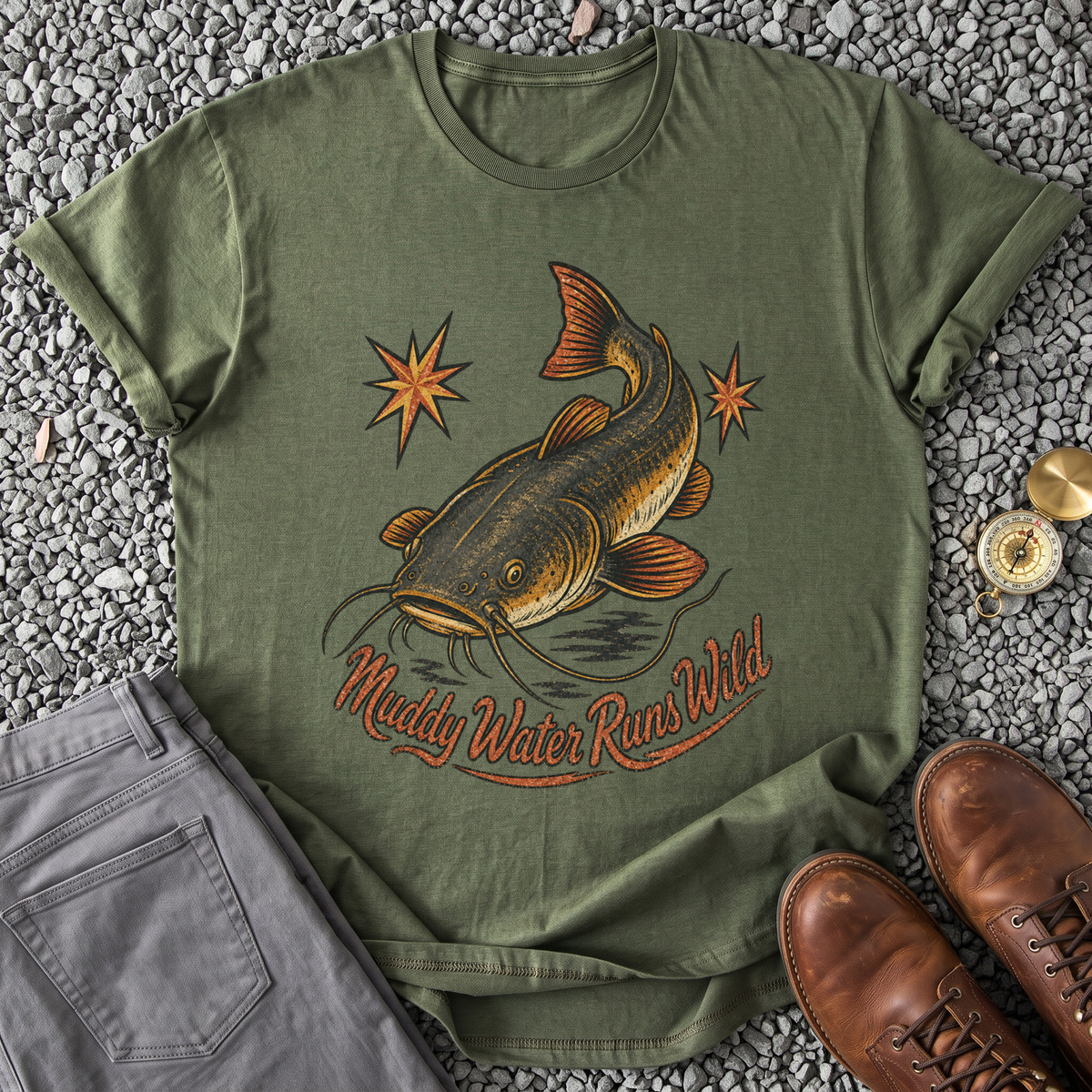Muddy Water Runs Wild - Military Green
