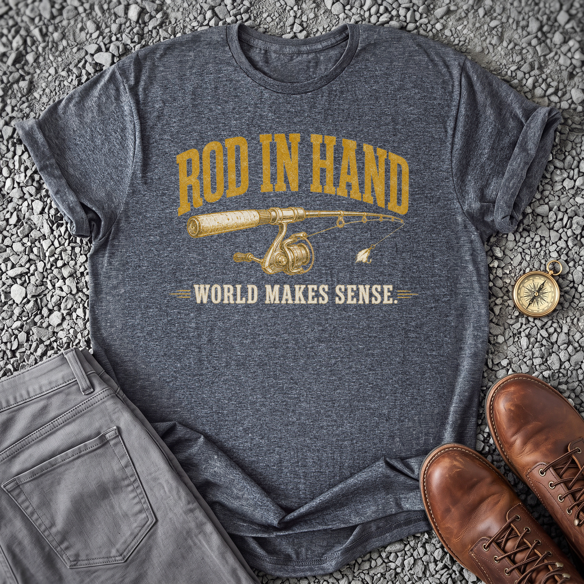 Rod in Hand - Dark Heather
